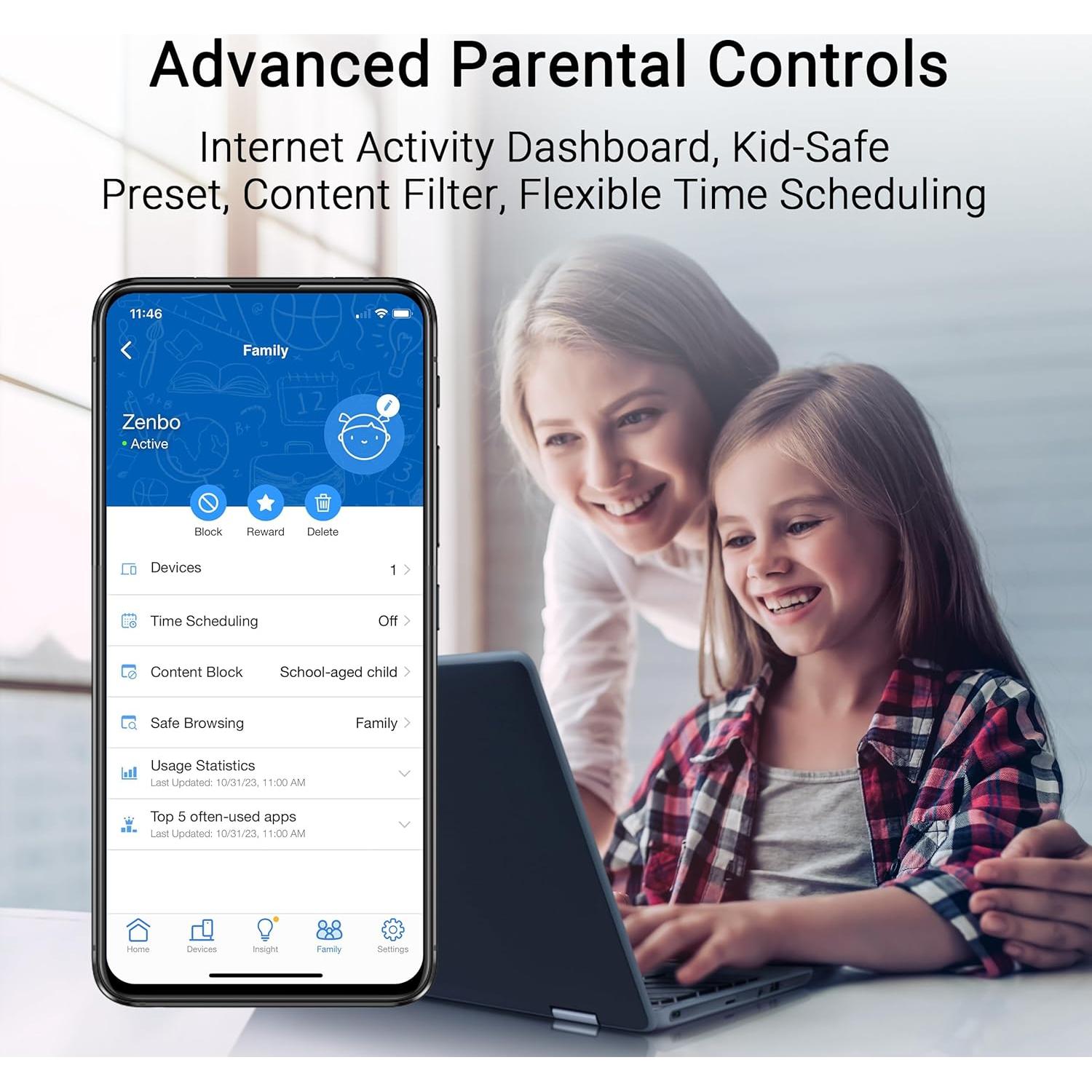 Router ASUS RT-BE58U WiFi 7 3600 Mbps 2.5G Seguridad AI