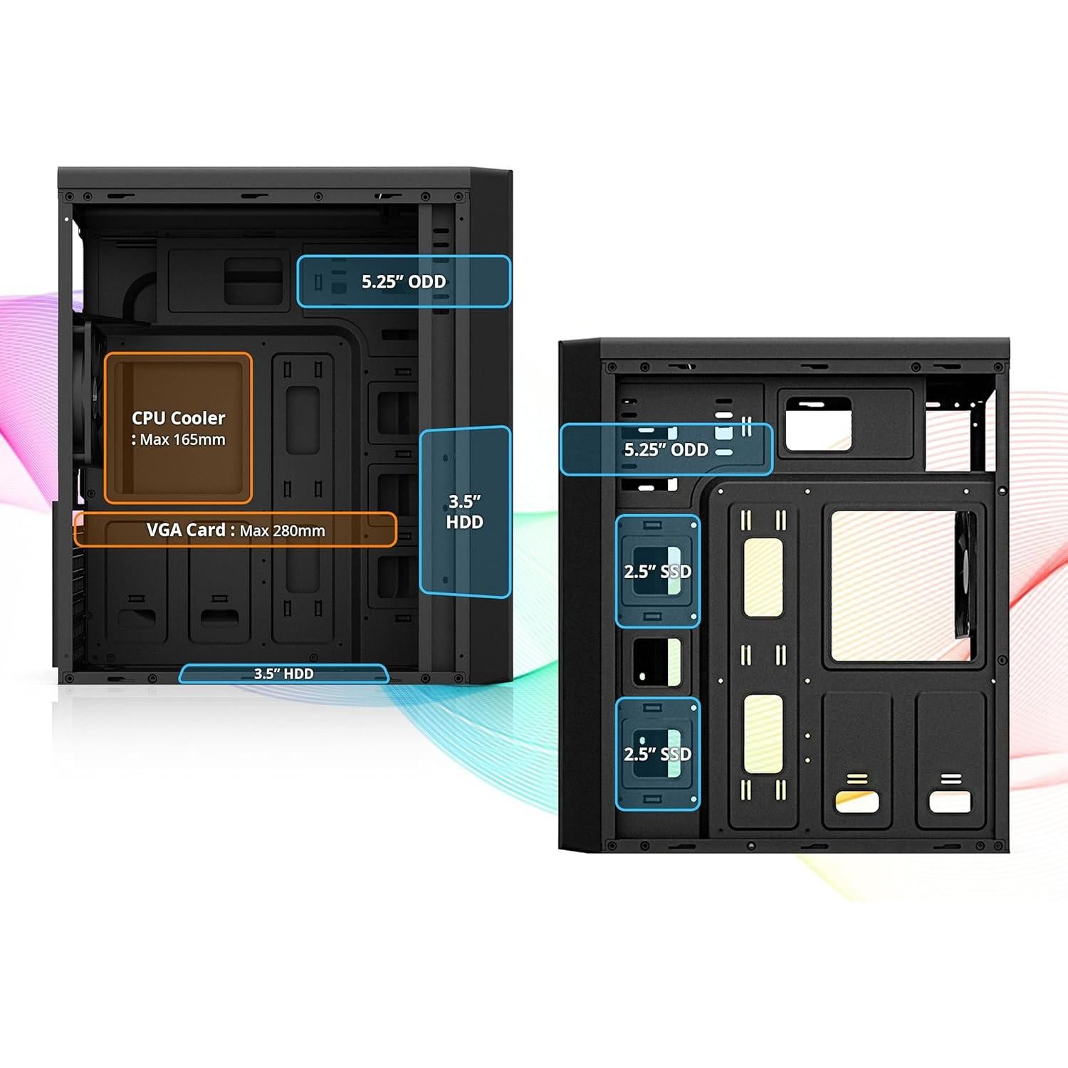 Caja de Computadora Zalman T6 ATX con Ventilador 120mm