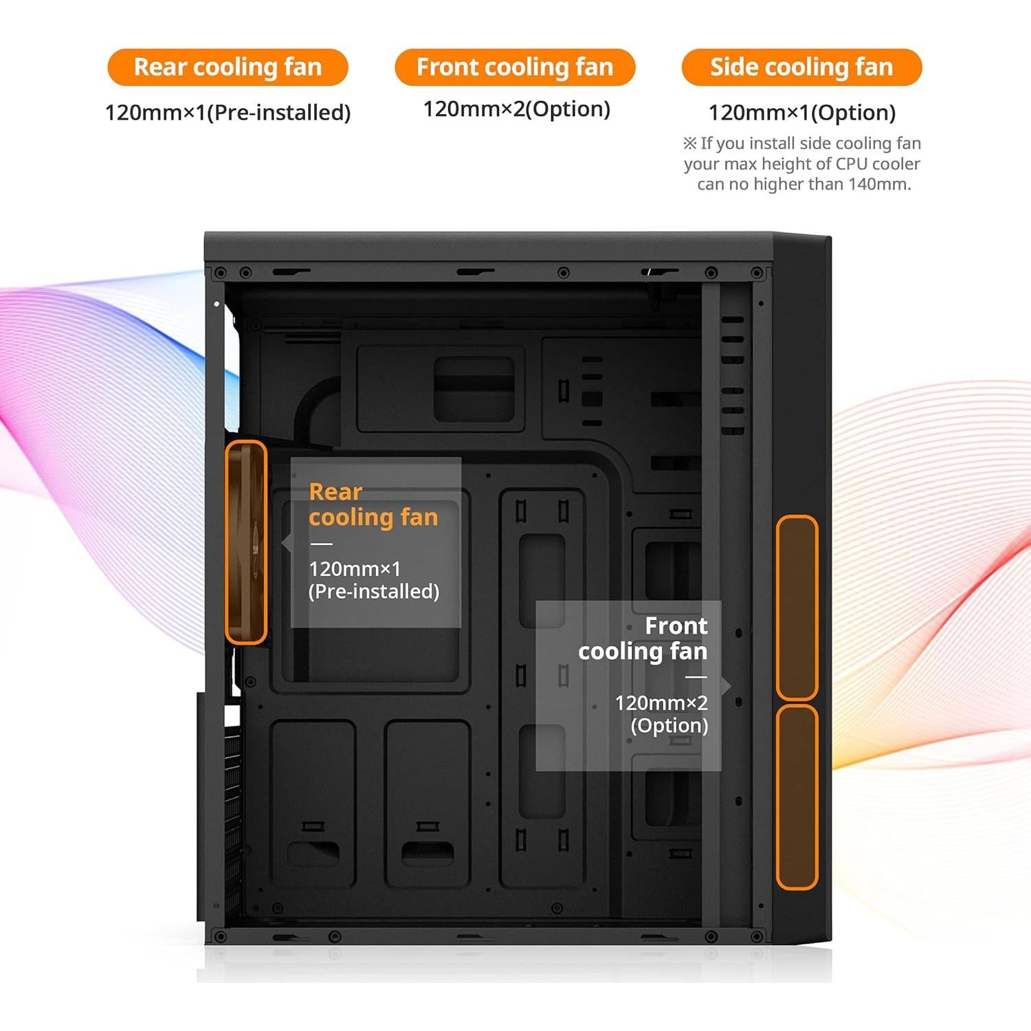 Caja de Computadora Zalman T6 ATX con Ventilador 120mm