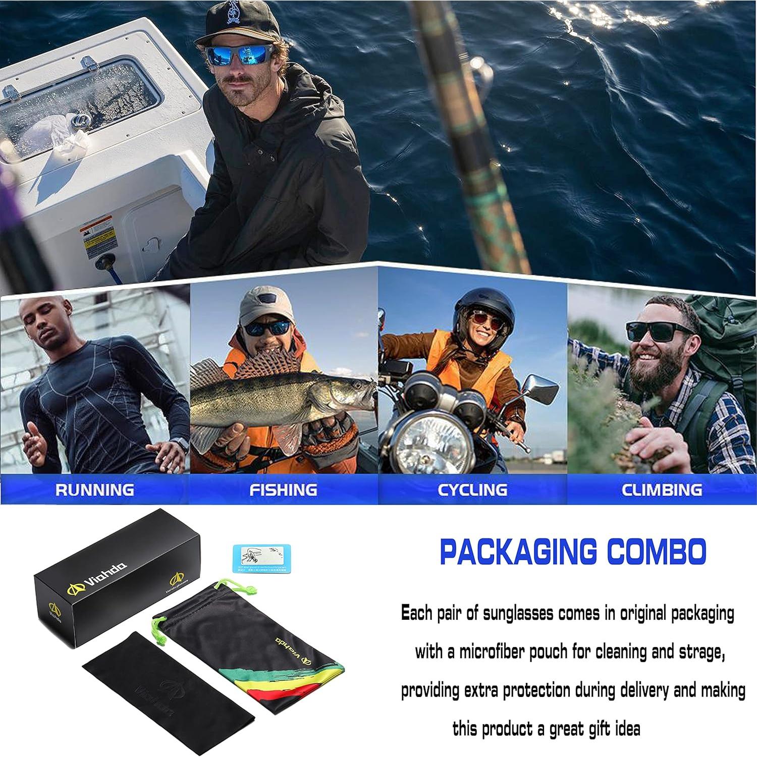 Gafas de sol polarizadas VIAHDA HD6015 para deportes UV 100%