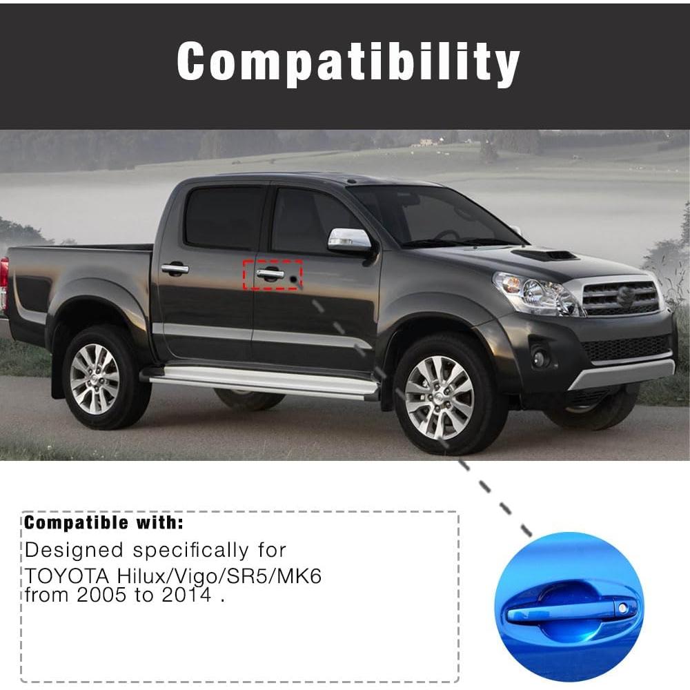 Cubiertas de Manija de Puerta Cromo SEGADEN para Toyota Hilux 2005-2014