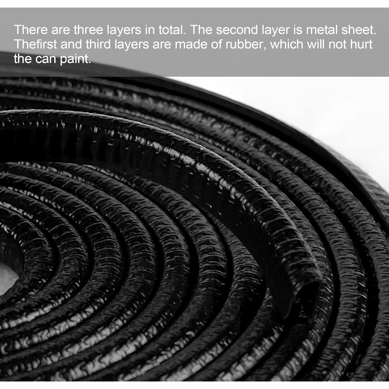 Protector de Bisel de Puerta SINGARO 5M Goma Negra Universal