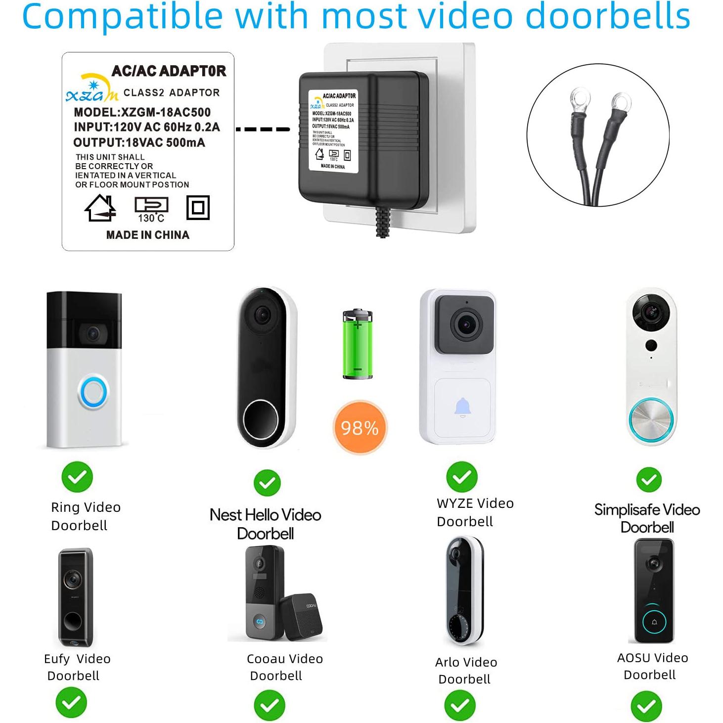 Adaptador de Alimentación 24V para Timbre Ring XZGM 8M