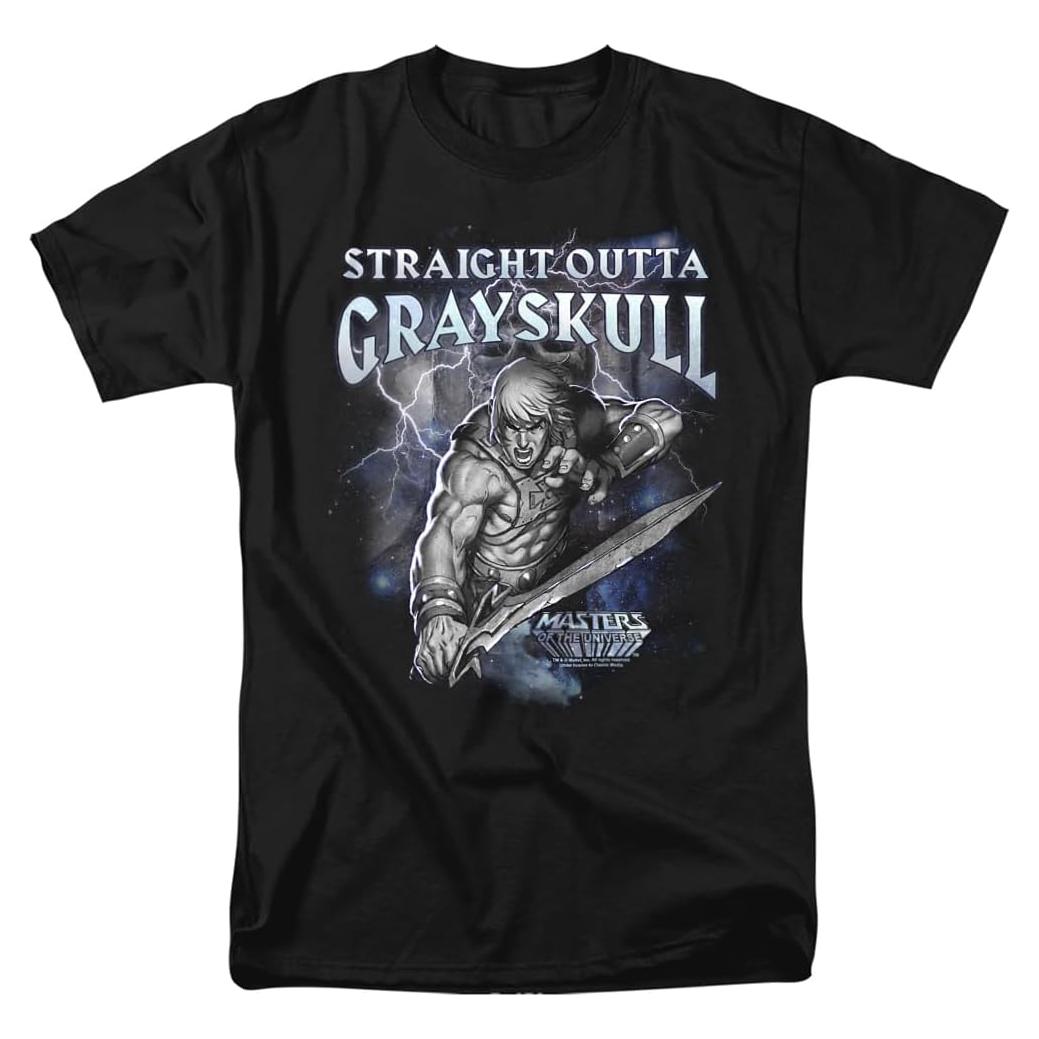 Camiseta Unisex Maestros del Universo Grayskull Negra
