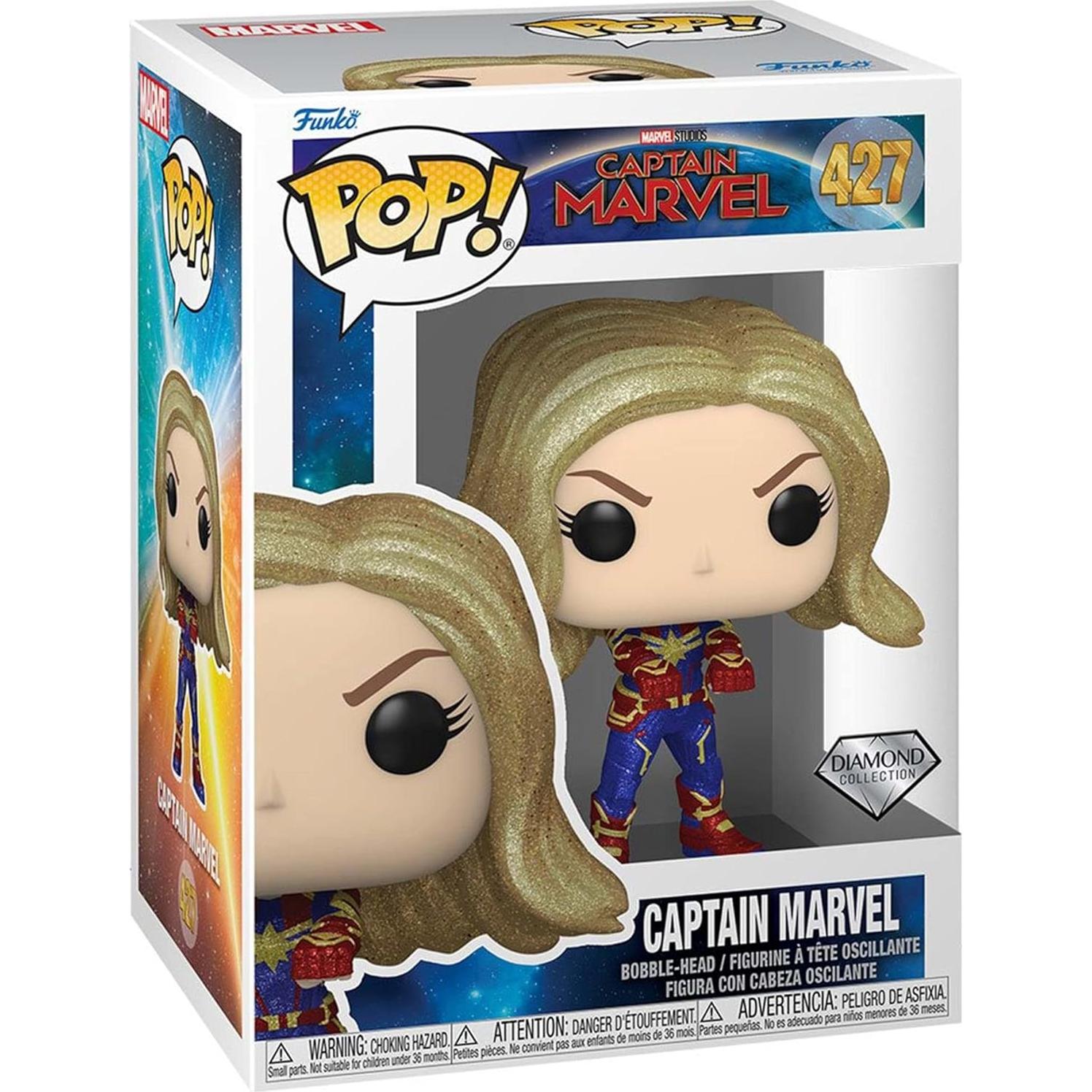 Camiseta y Pocket Pop Capitana Marvel Funko XS 100% Algodón