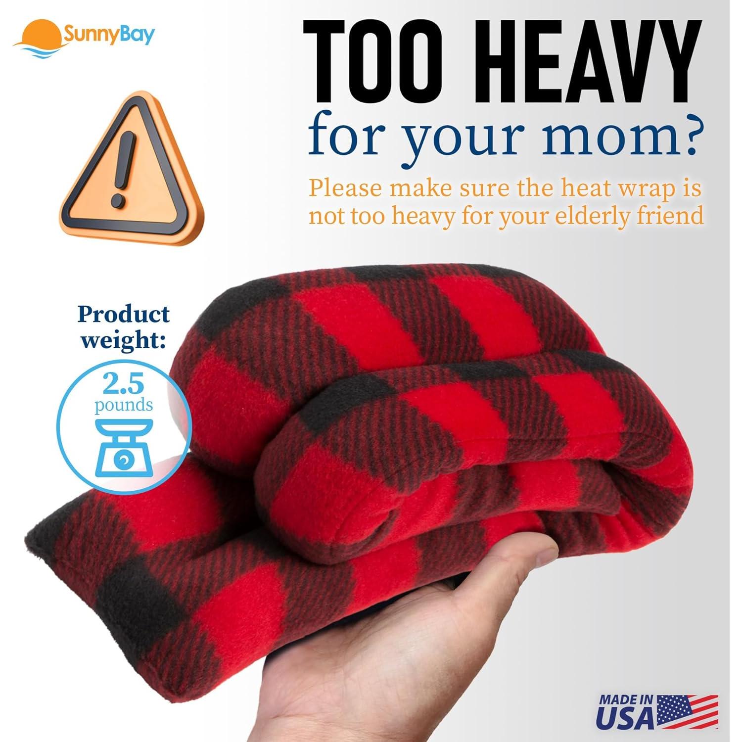 Almohadilla Térmica Microondas SunnyBay Cuello Hombros 66x10cm