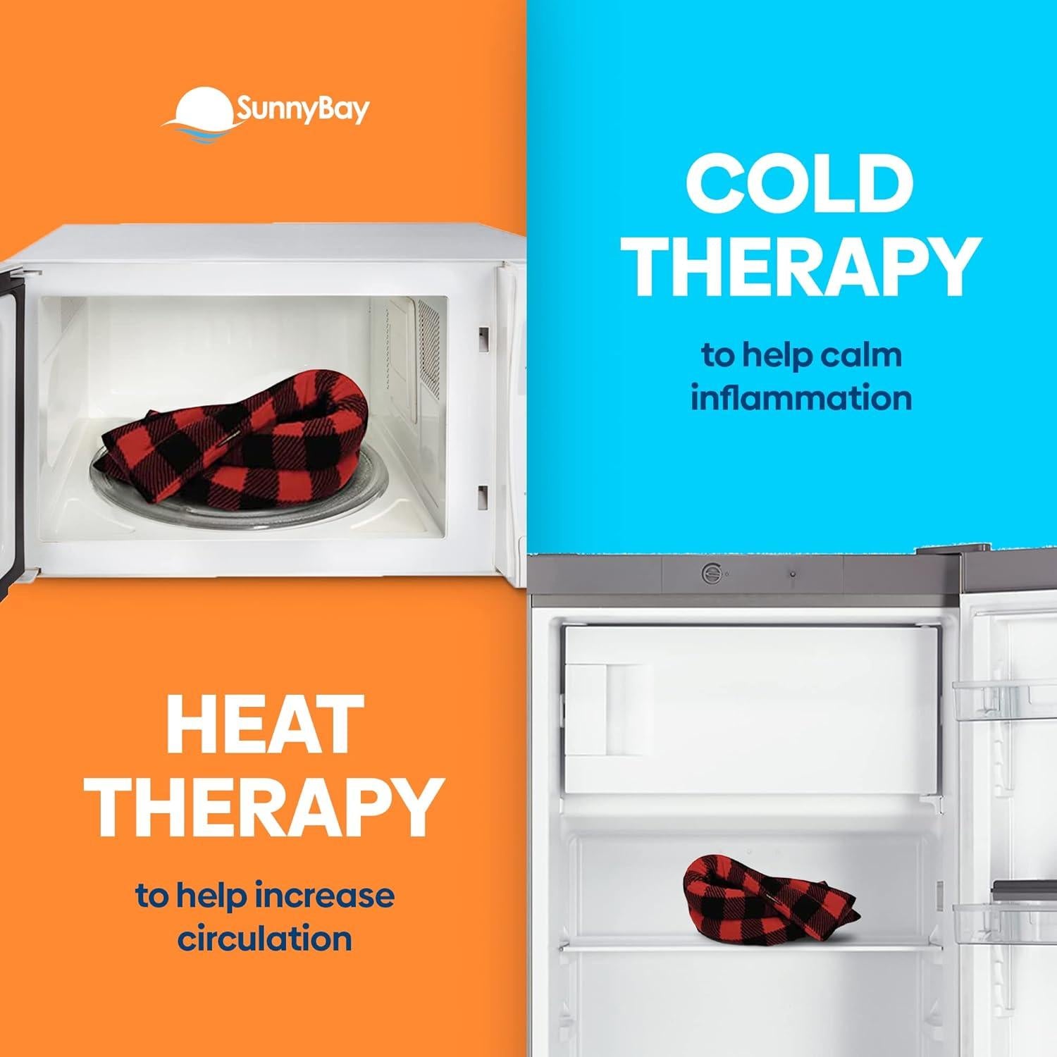 Almohadilla Térmica Microondas SunnyBay Cuello Hombros 66x10cm