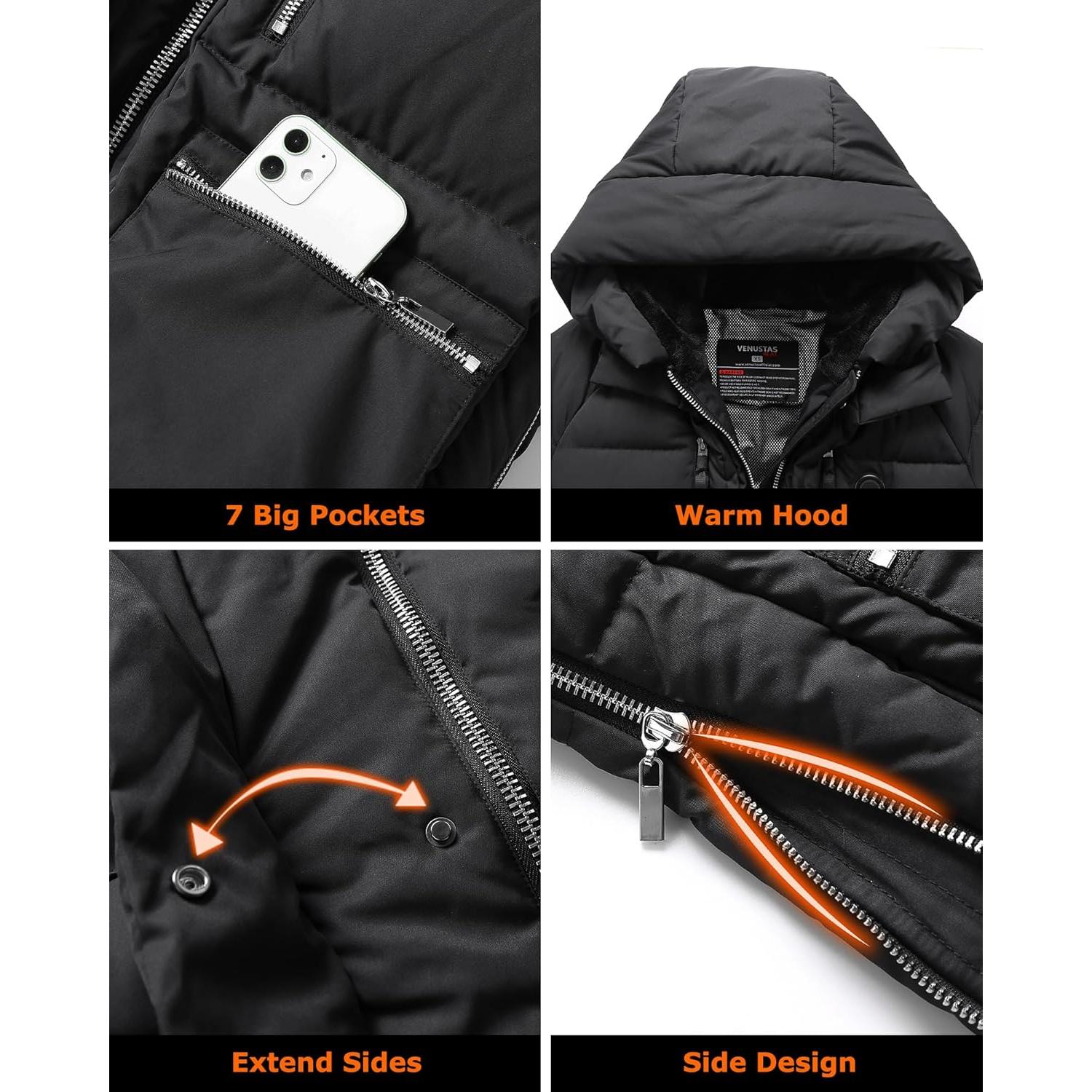 Chaqueta Térmica Venustas para Mujeres 90% Pluma 5 Zonas Calentamiento