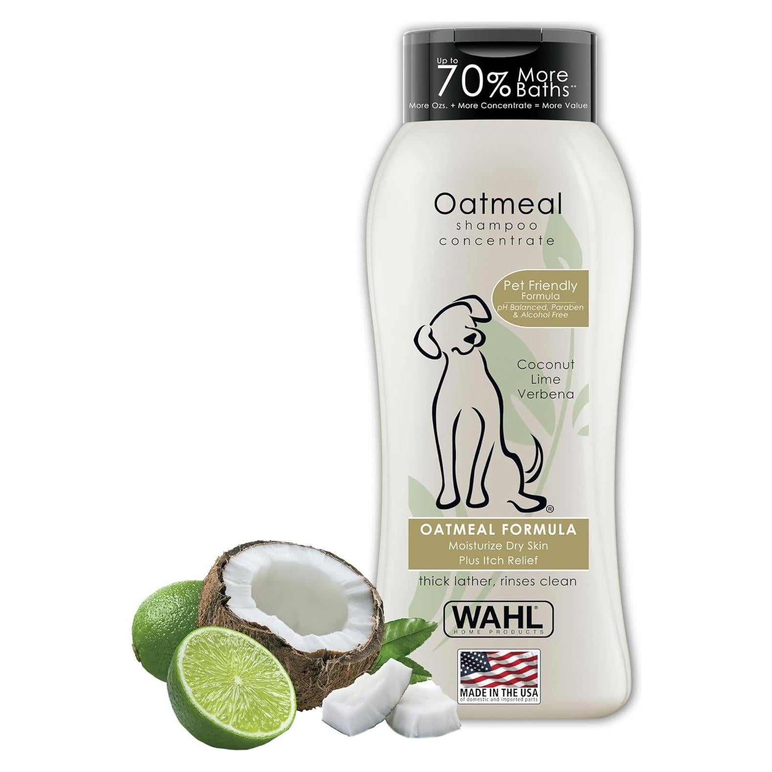Champú para perros Wahl 24 Oz - Fórmula de avena y coco