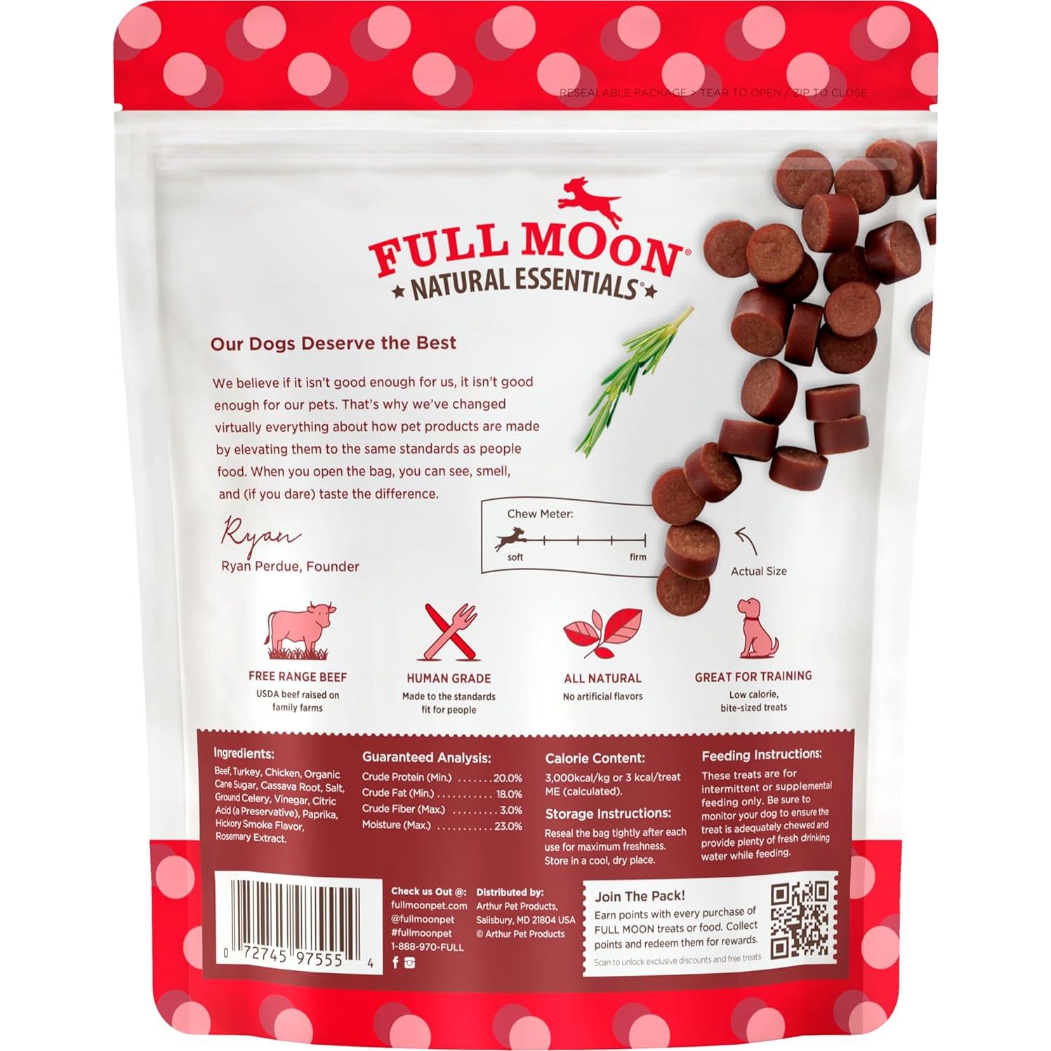 Galletas para Perros Full Moon 396g - Bocados de Res Naturales