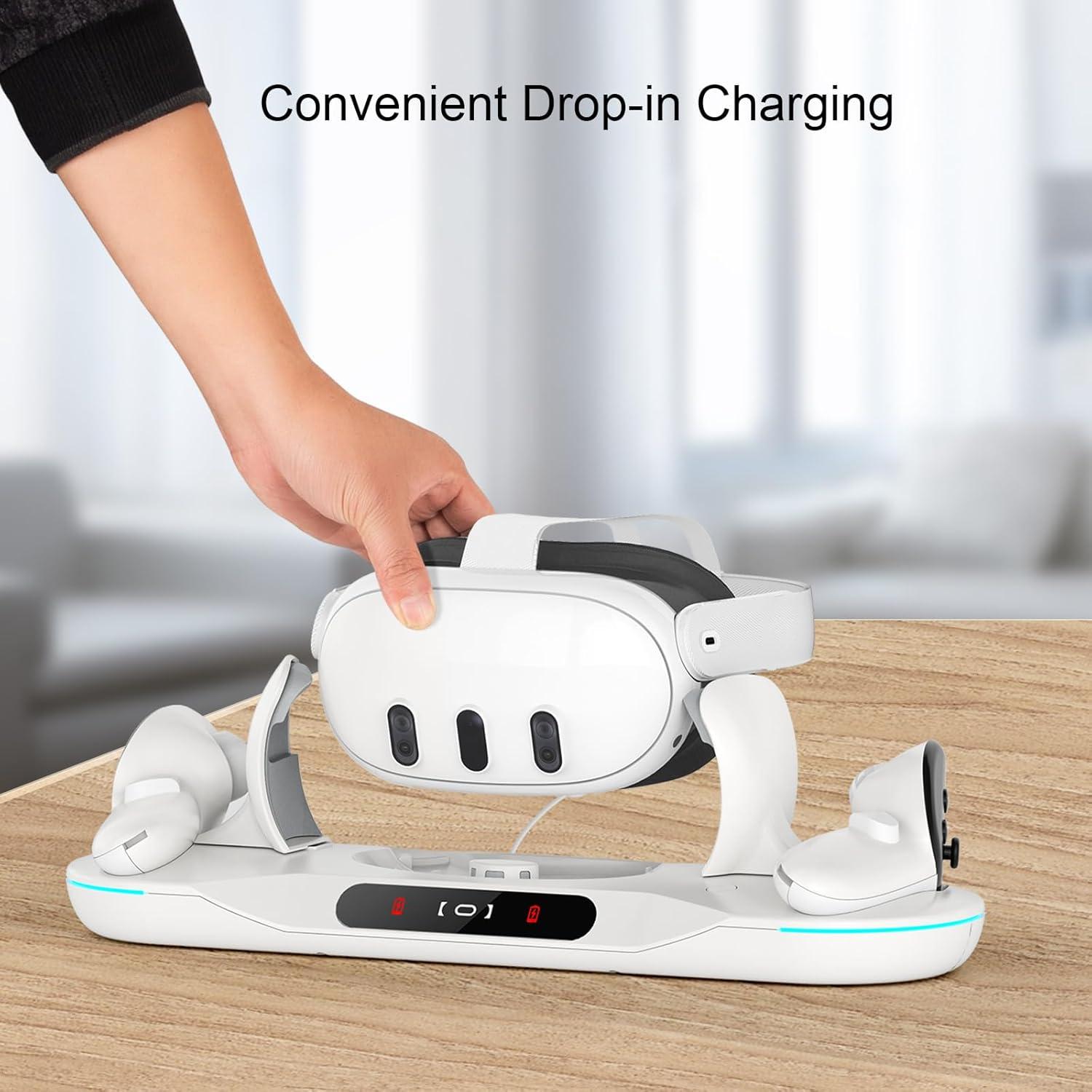 Base de Carga con Auto-Cierre Dxldfks para Meta Quest 3