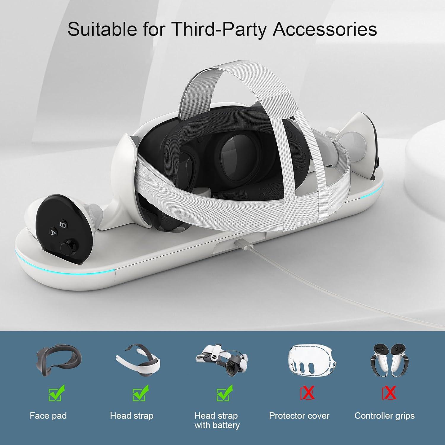 Base de Carga con Auto-Cierre Dxldfks para Meta Quest 3