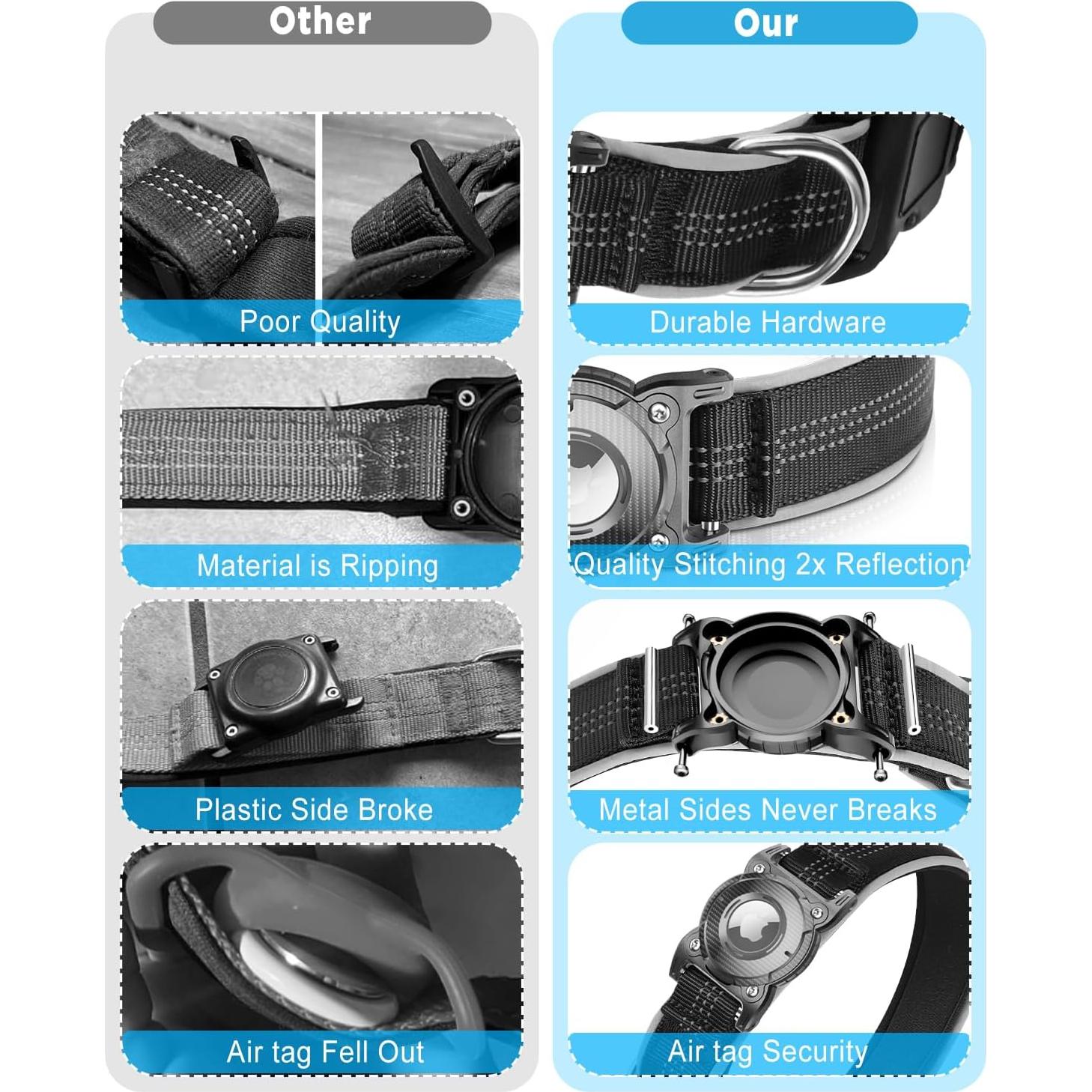 Collar para Perros Airtag ONEONTA Negro S 28-36 cm Impermeable