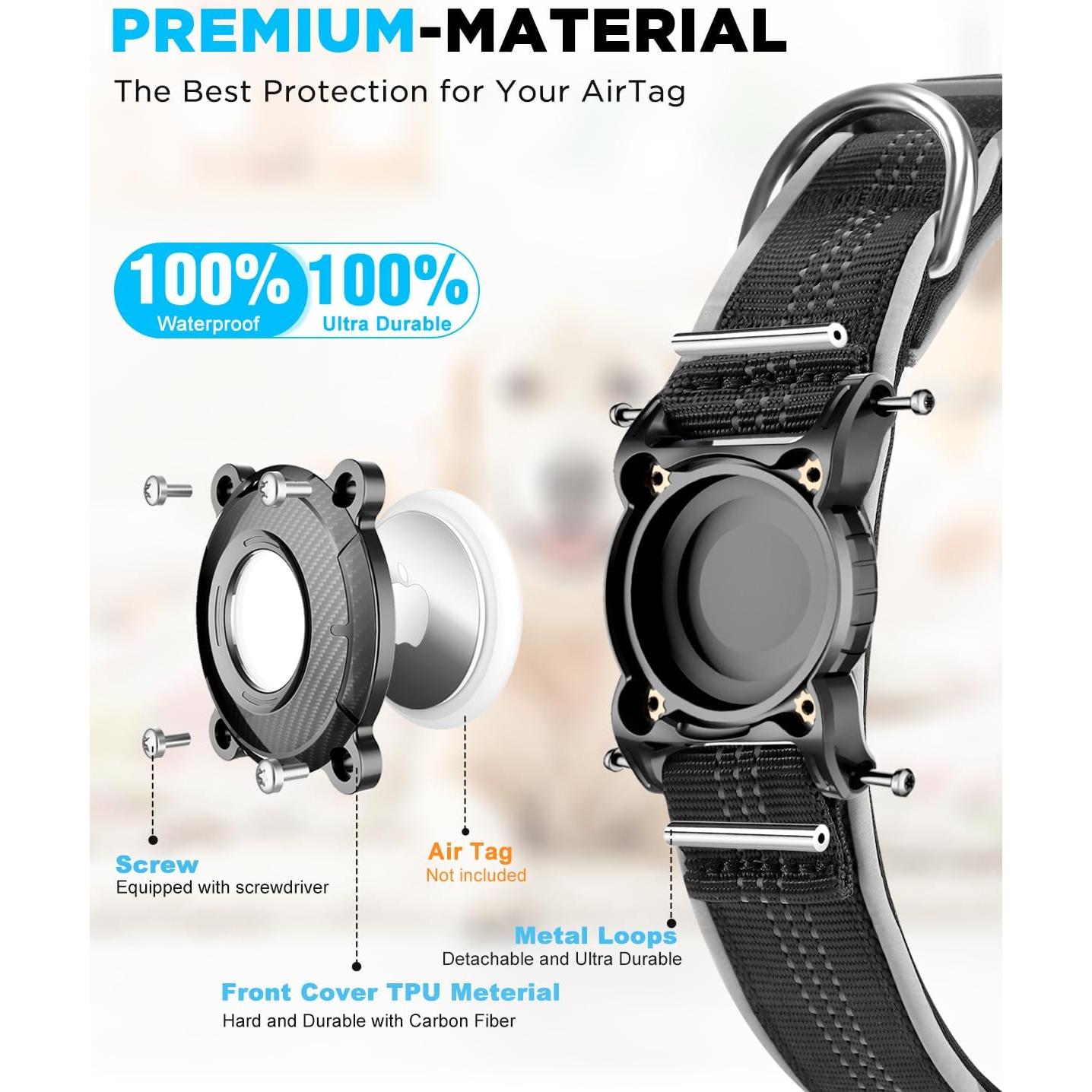 Collar para Perros Airtag ONEONTA Negro S 28-36 cm Impermeable