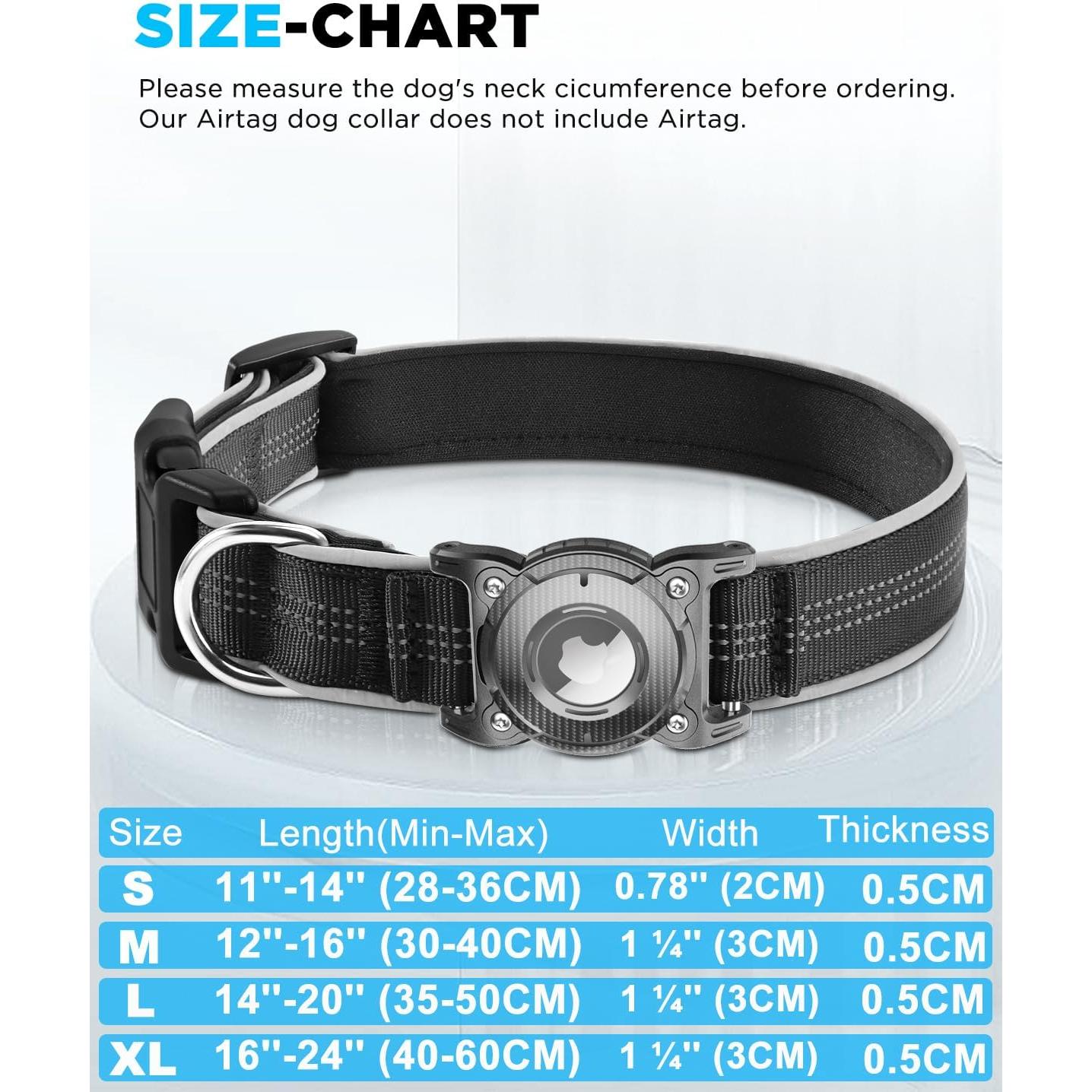 Collar para Perros Airtag ONEONTA Negro S 28-36 cm Impermeable