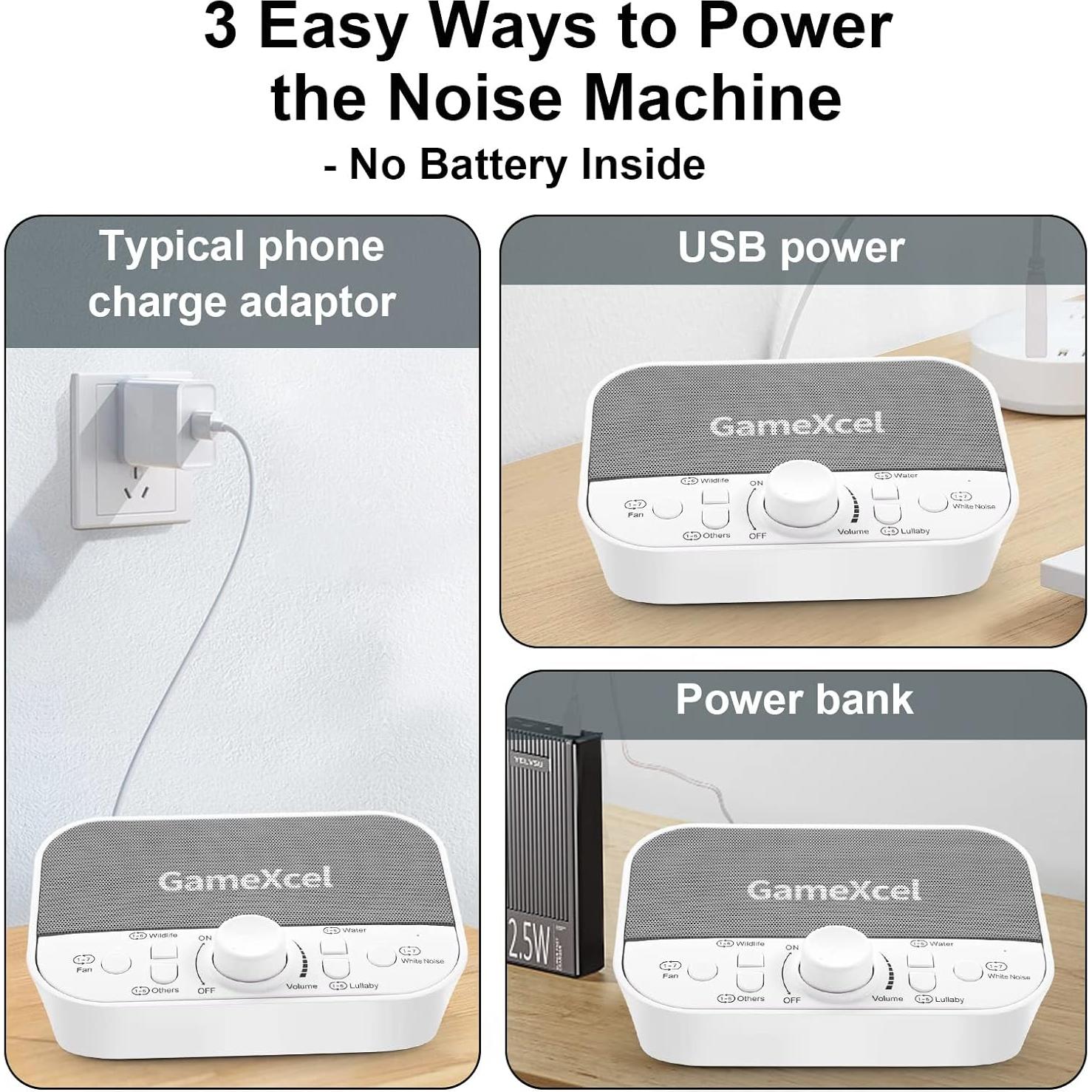 Máquina de Sonido Blanco Magicteam - 38 Sonidos, Altavoces Dobles