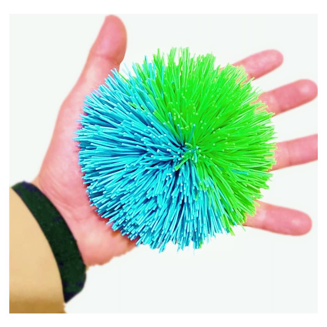 Bola Fluffy Rebotadora Grande GY TOYS 10cm Silicona Azul Verde