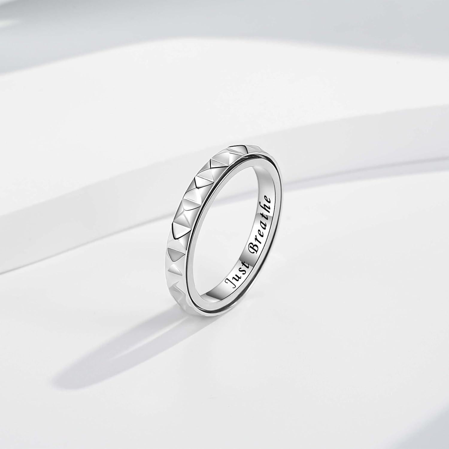 Anillo de Alivio de Ansiedad SOLOLIKE Plata Esterlina 3mm