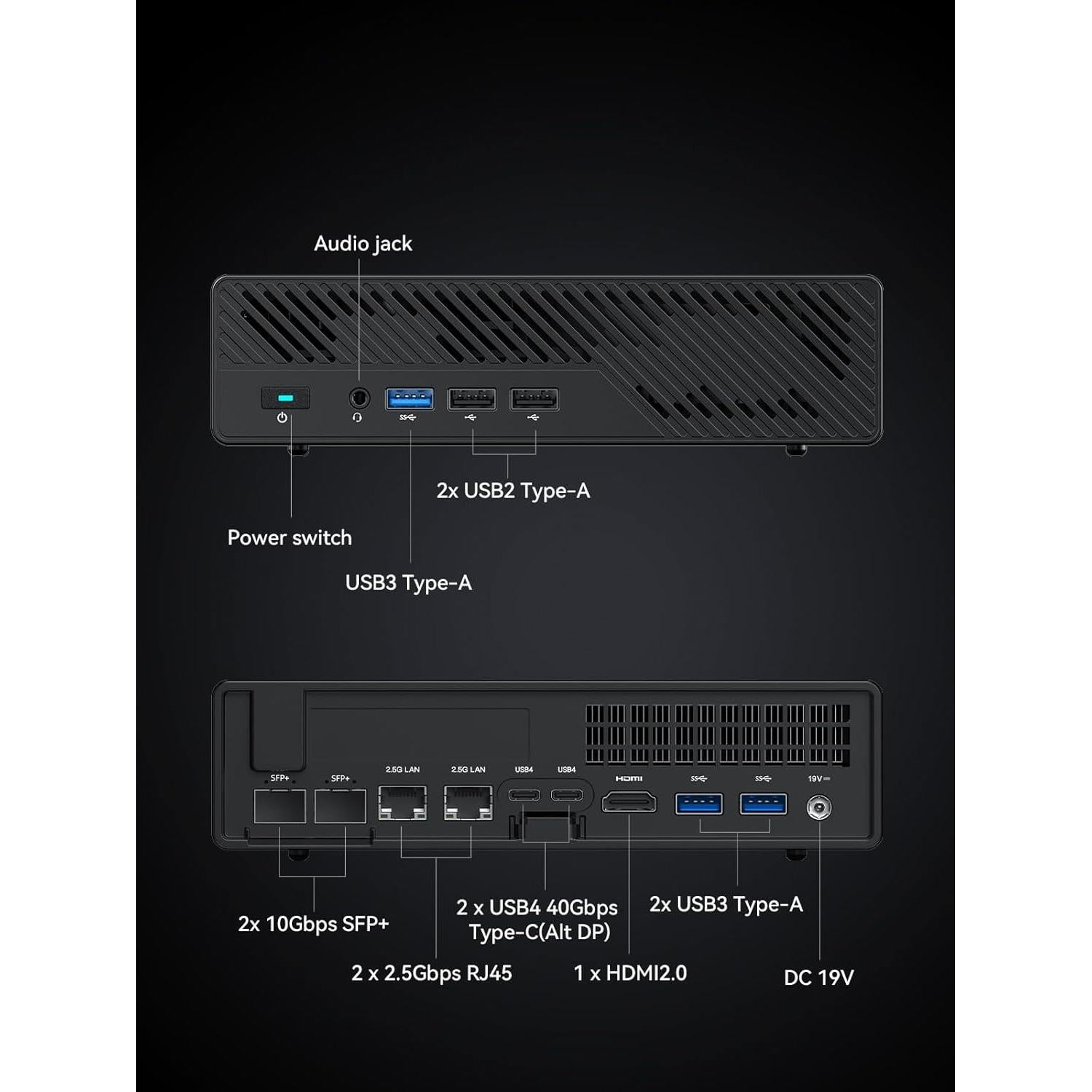 MINISFORUM Mini PC MS-01 i5-12600H 16GB RAM 2.73kg