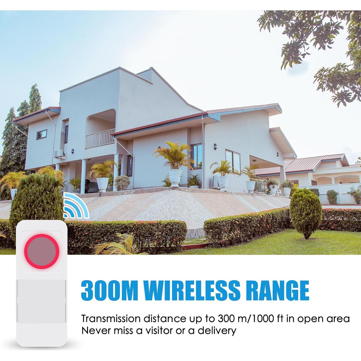 Timbre Inalámbrico SURNICE 1000 Pies 38 Melodías Impermeable