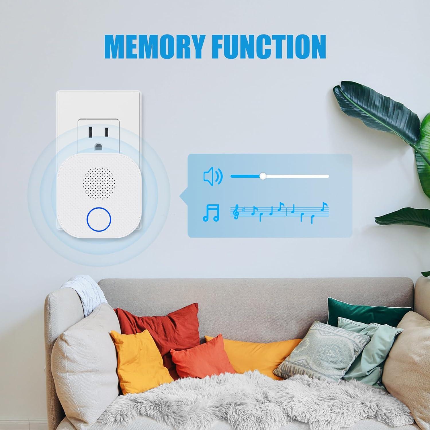 Timbre Inalámbrico SURNICE 1000 Pies 38 Melodías Impermeable