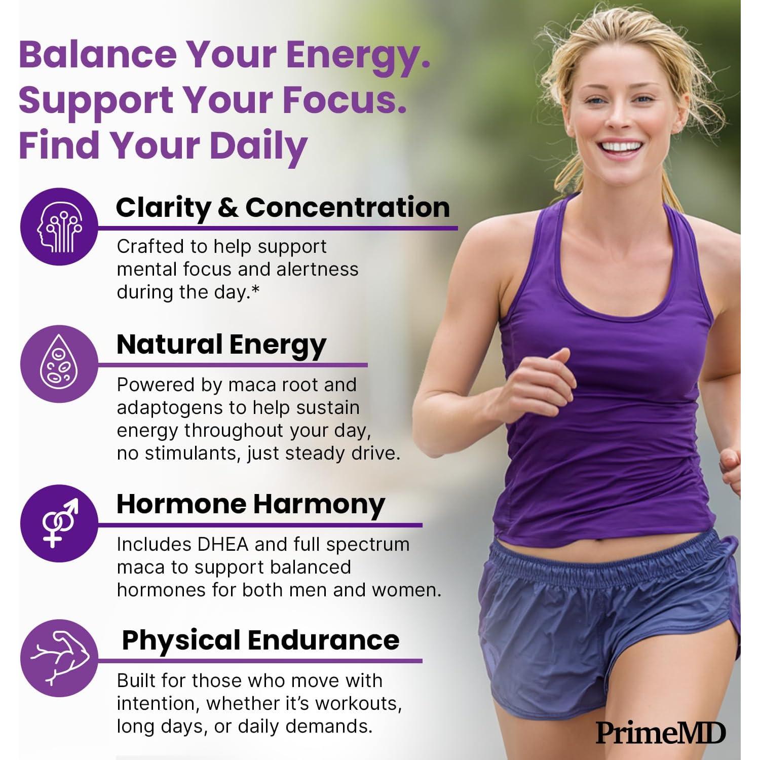 Cápsulas de Maca Orgánica 1710mg PrimeMD - 120ct (Paquete de 3)