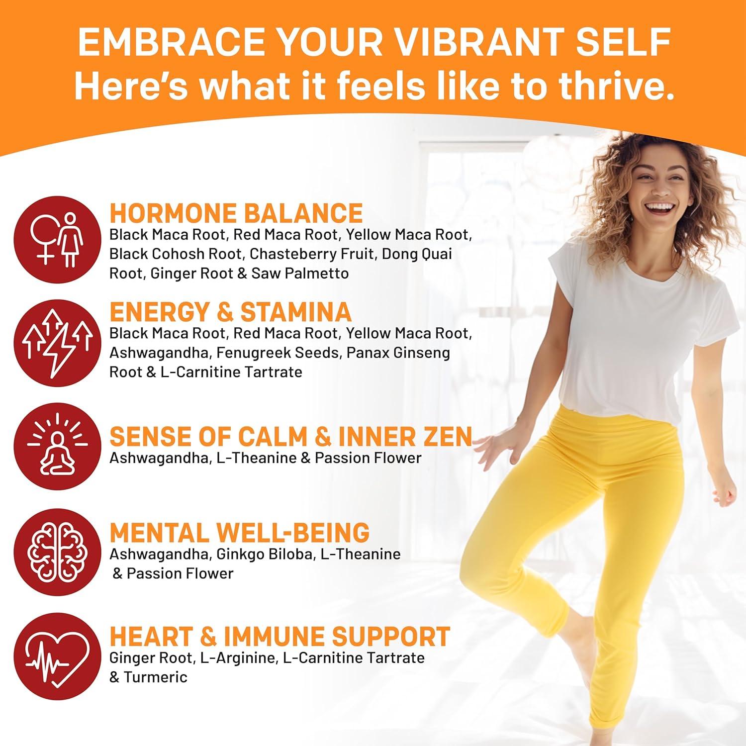 Cápsulas de Raíz de Maca Peruana PrimeMD 19-en-1 9125 mg