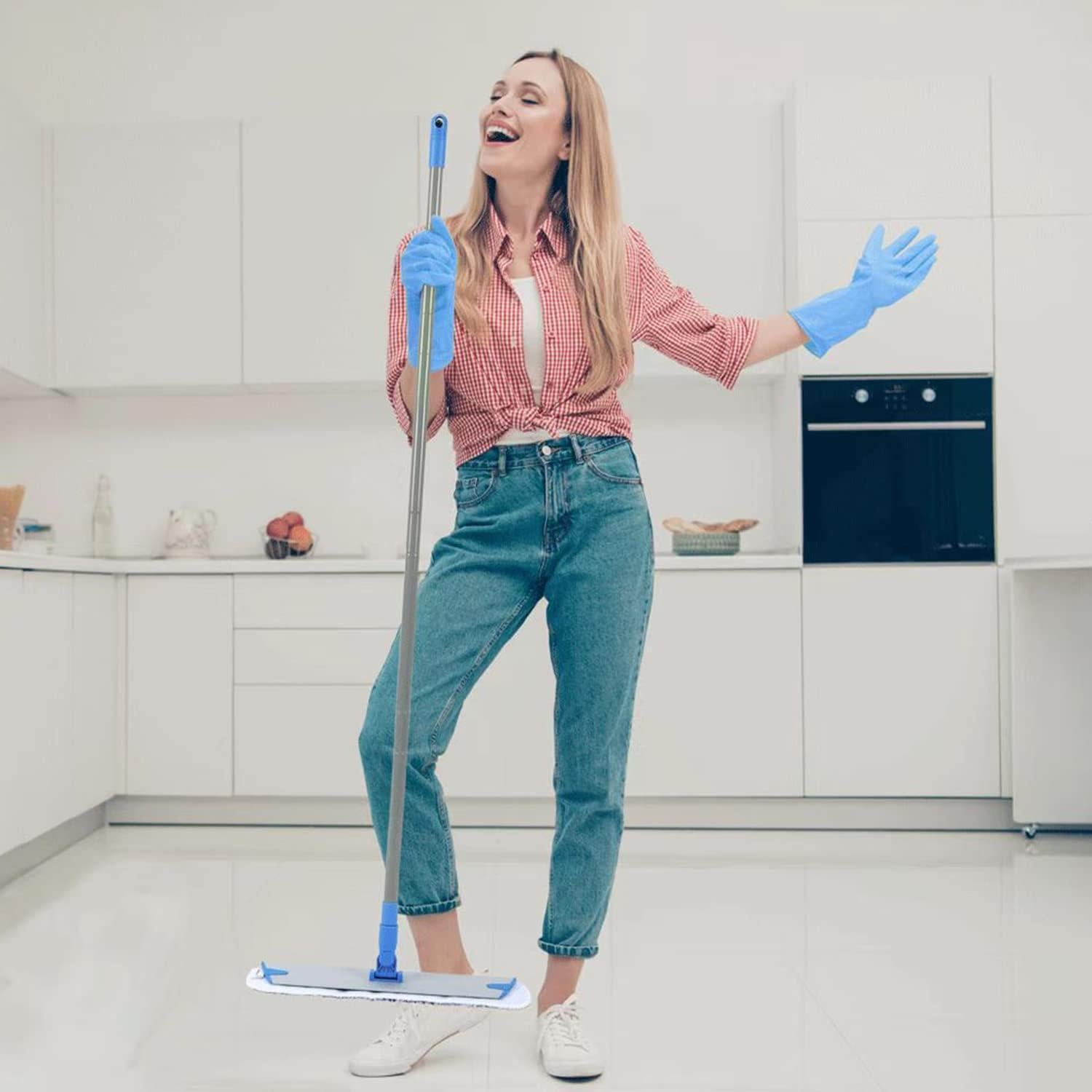 Mopa de Microfibra JOYHAA 45.72 cm con Almohadillas Lavables