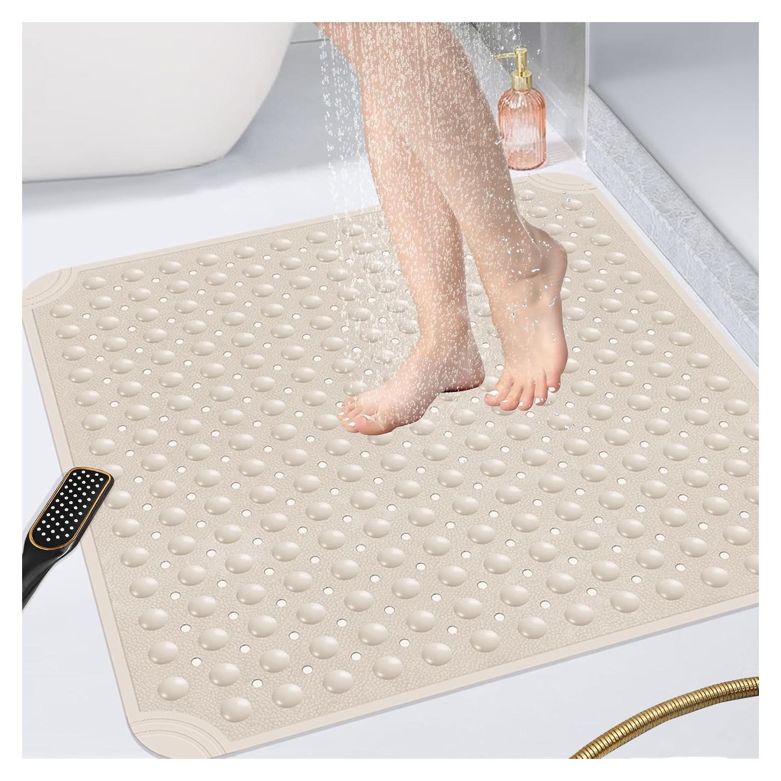 Mat de Ducha Antideslizante OTHWAY 80x80 cm TPE Albaricoque