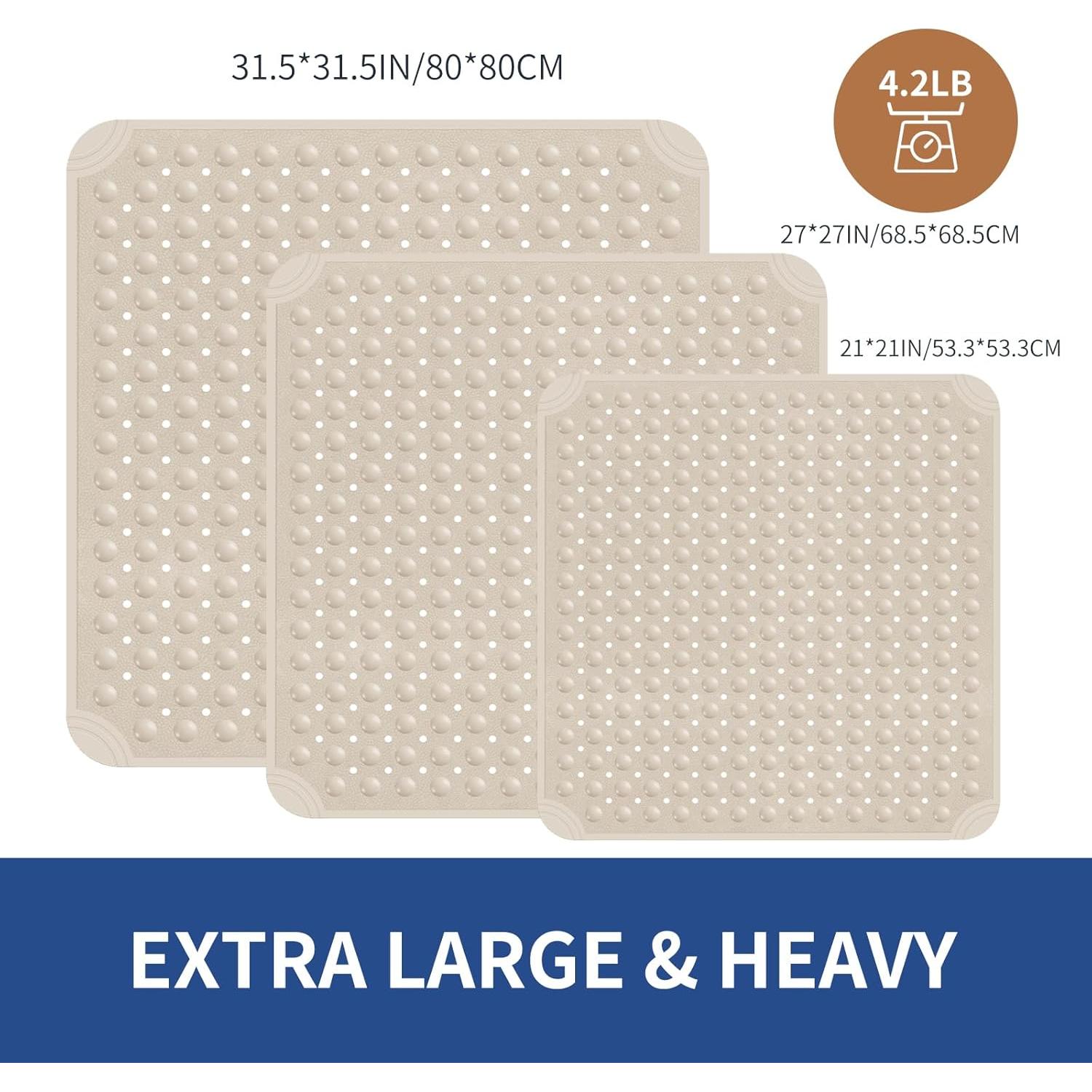 Mat de Ducha Antideslizante OTHWAY 80x80 cm TPE Albaricoque