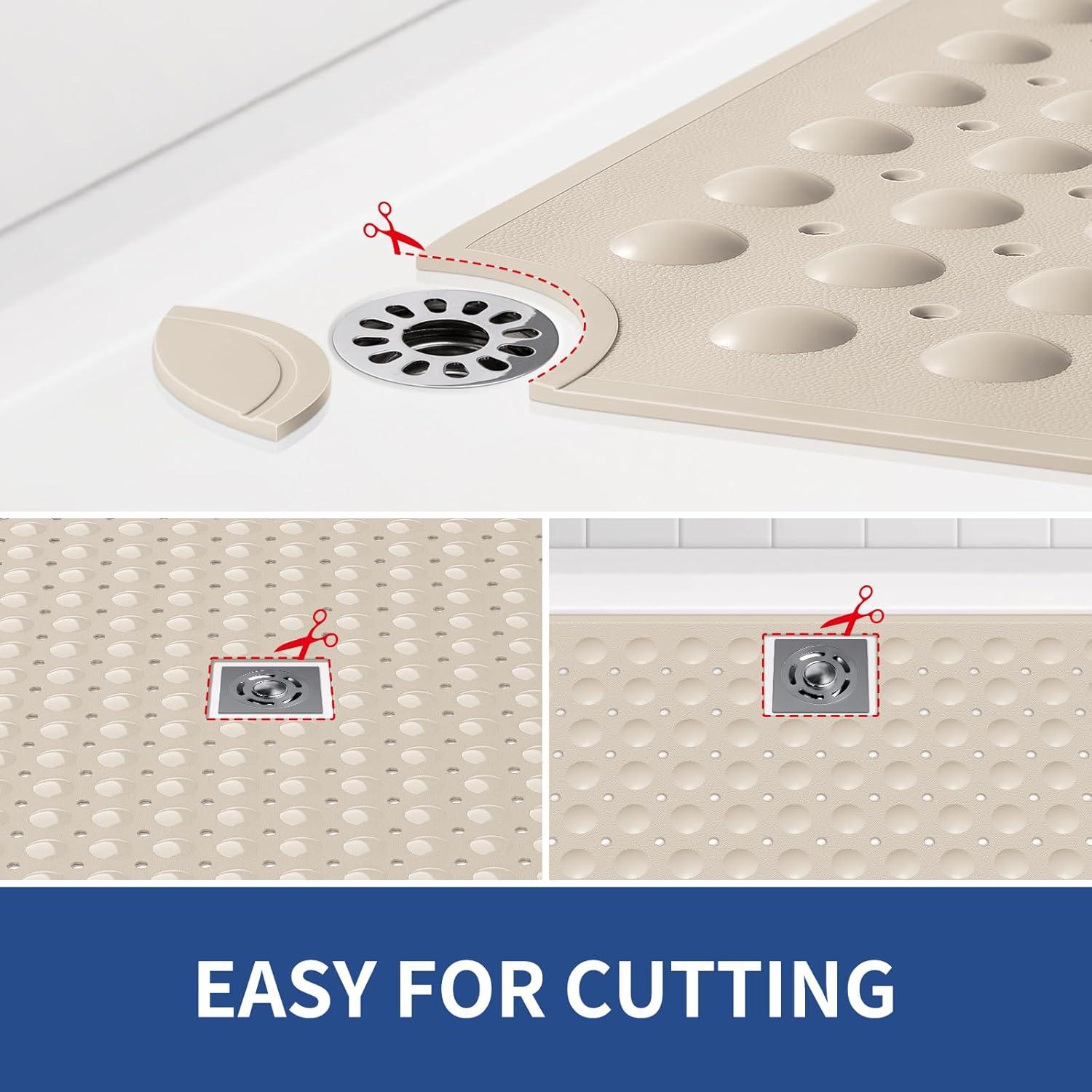 Mat de Ducha Antideslizante OTHWAY 80x80 cm TPE Albaricoque