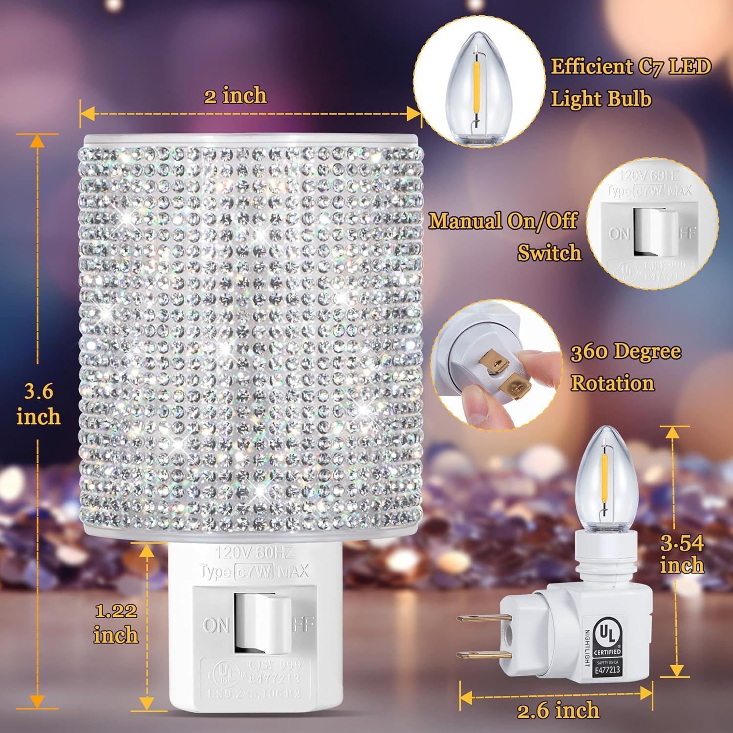 Luz Nocturna Decorativa LED ElectricWise Cristal 10x6 cm