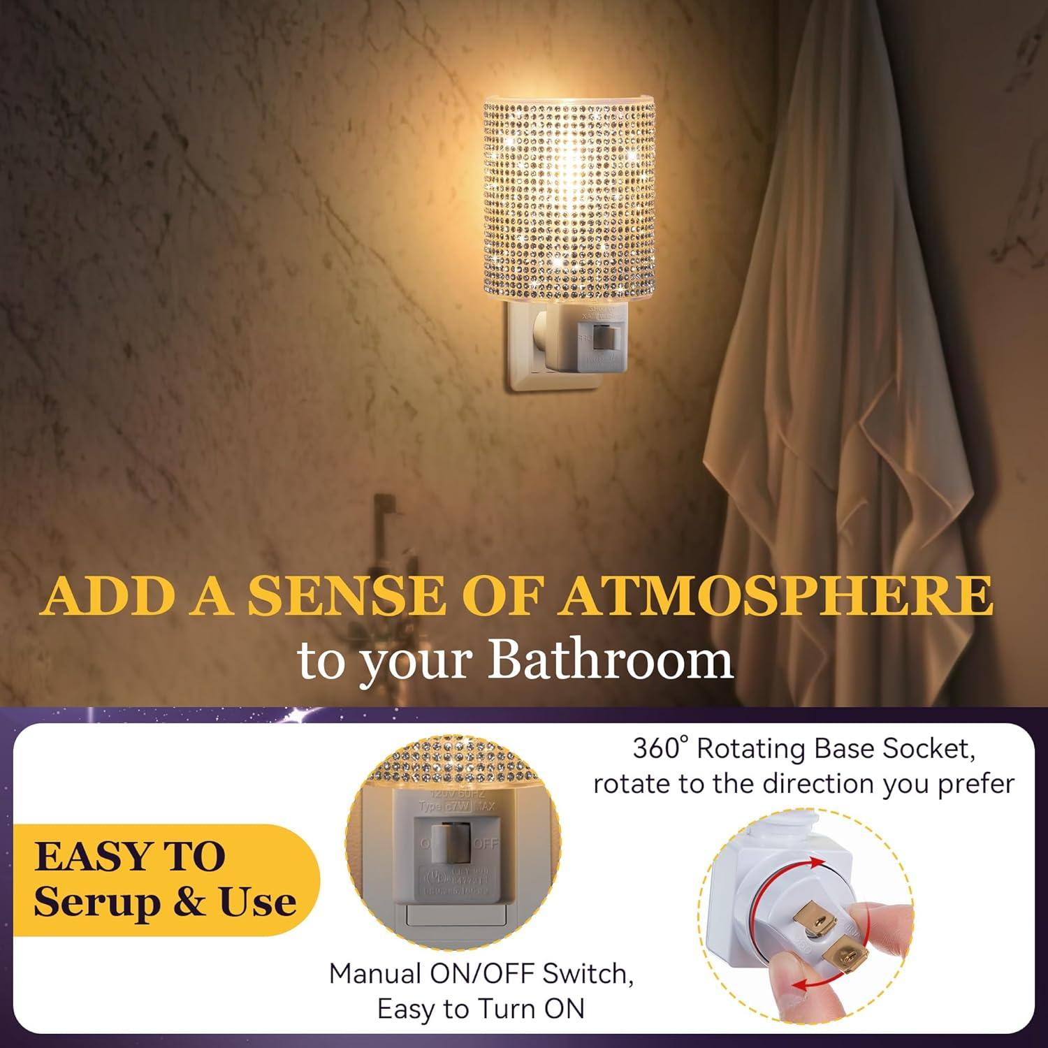 Luz Nocturna Decorativa LED ElectricWise Cristal 10x6 cm