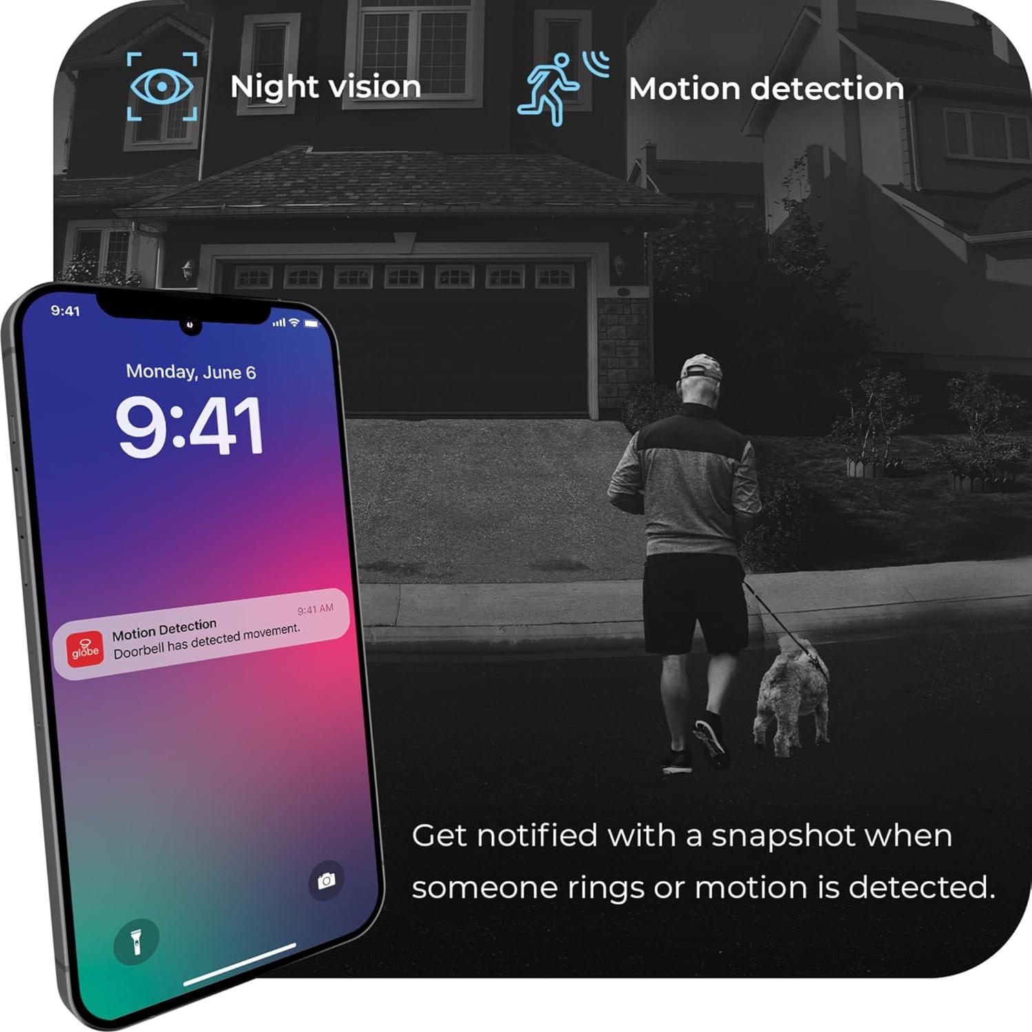 Timbre de Video Inteligente Heath Zenith 18000179 Negro