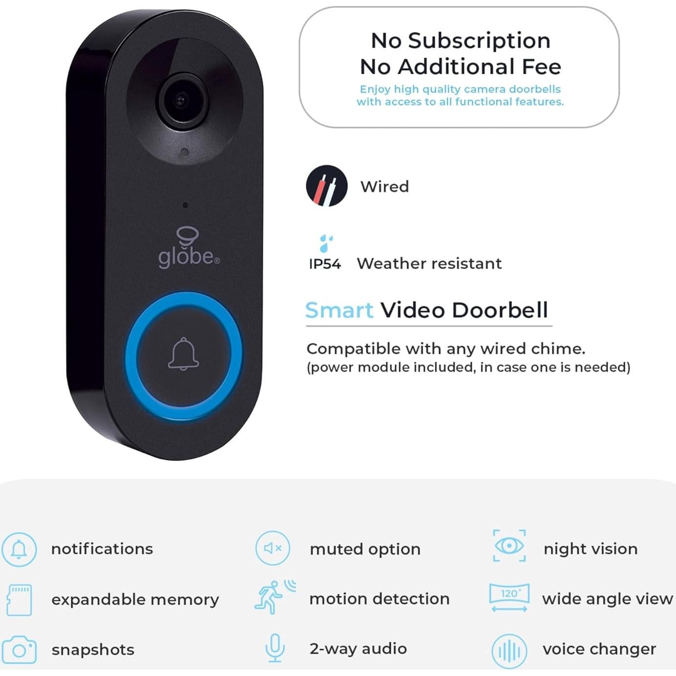 Timbre de Video Inteligente Heath Zenith 18000179 Negro