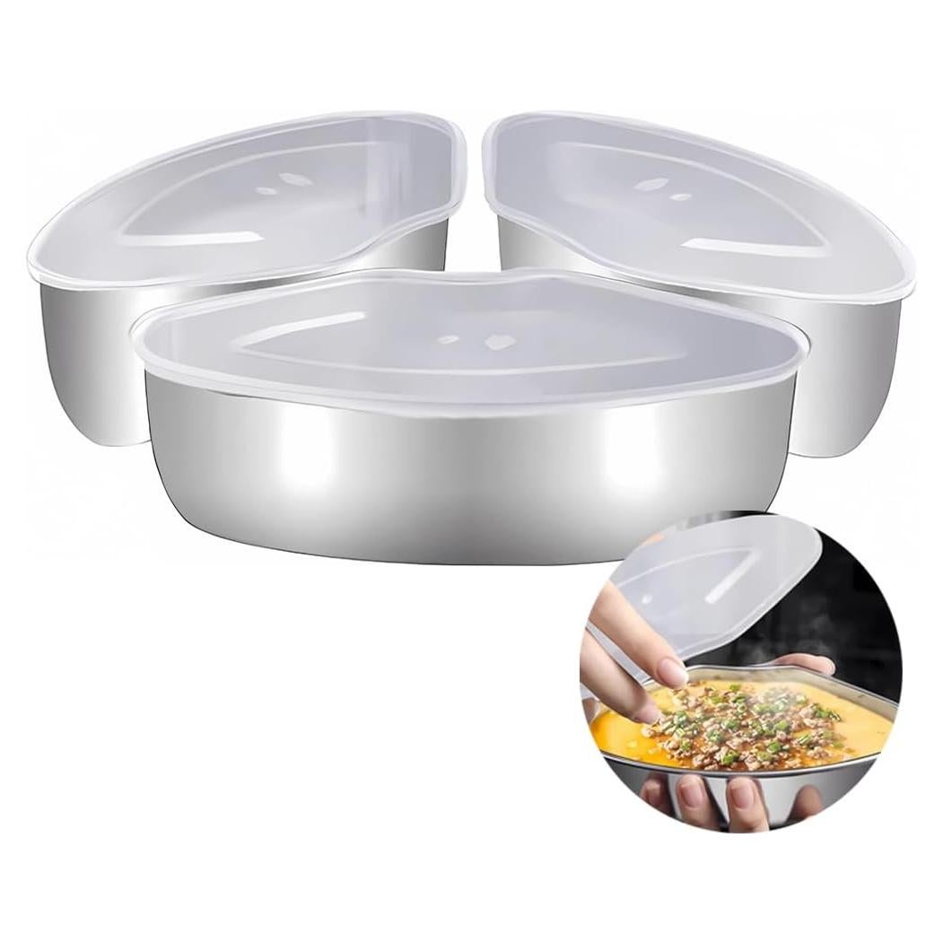 Caja de Vapor Triangular OULIGET 3 Piezas Acero Inoxidable