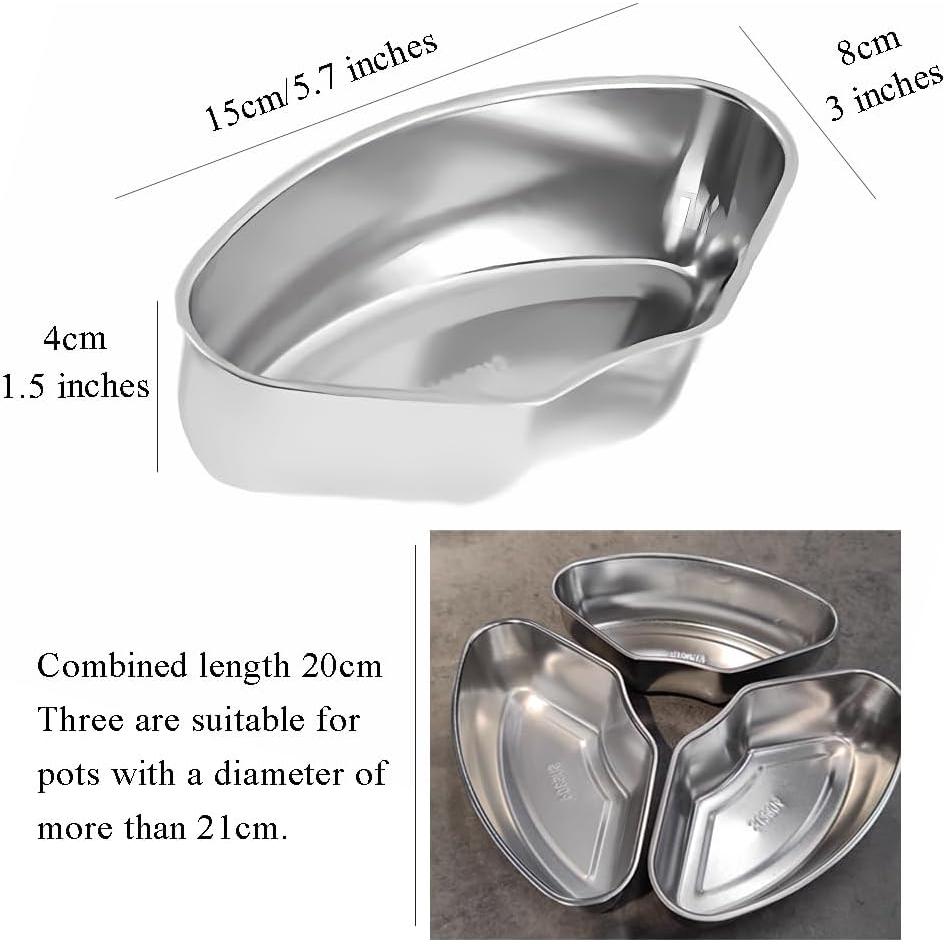 Caja de Vapor Triangular OULIGET 3 Piezas Acero Inoxidable