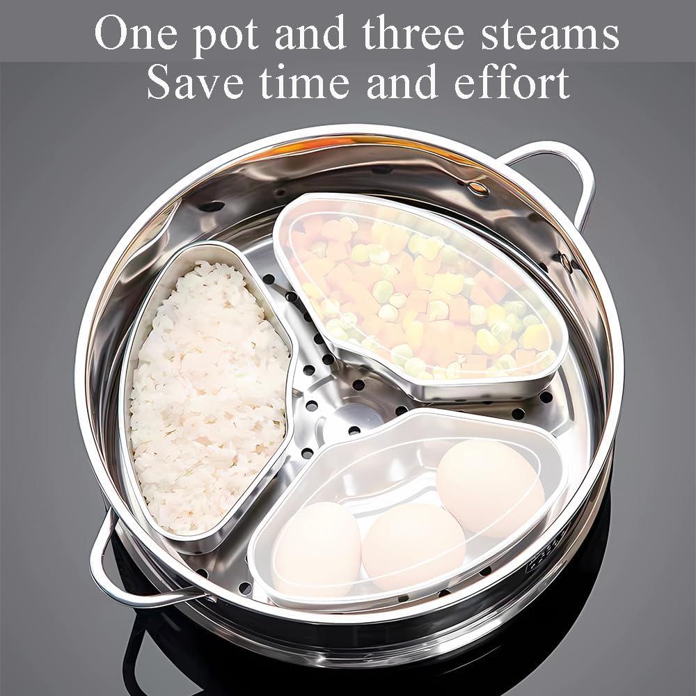 Caja de Vapor Triangular OULIGET 3 Piezas Acero Inoxidable