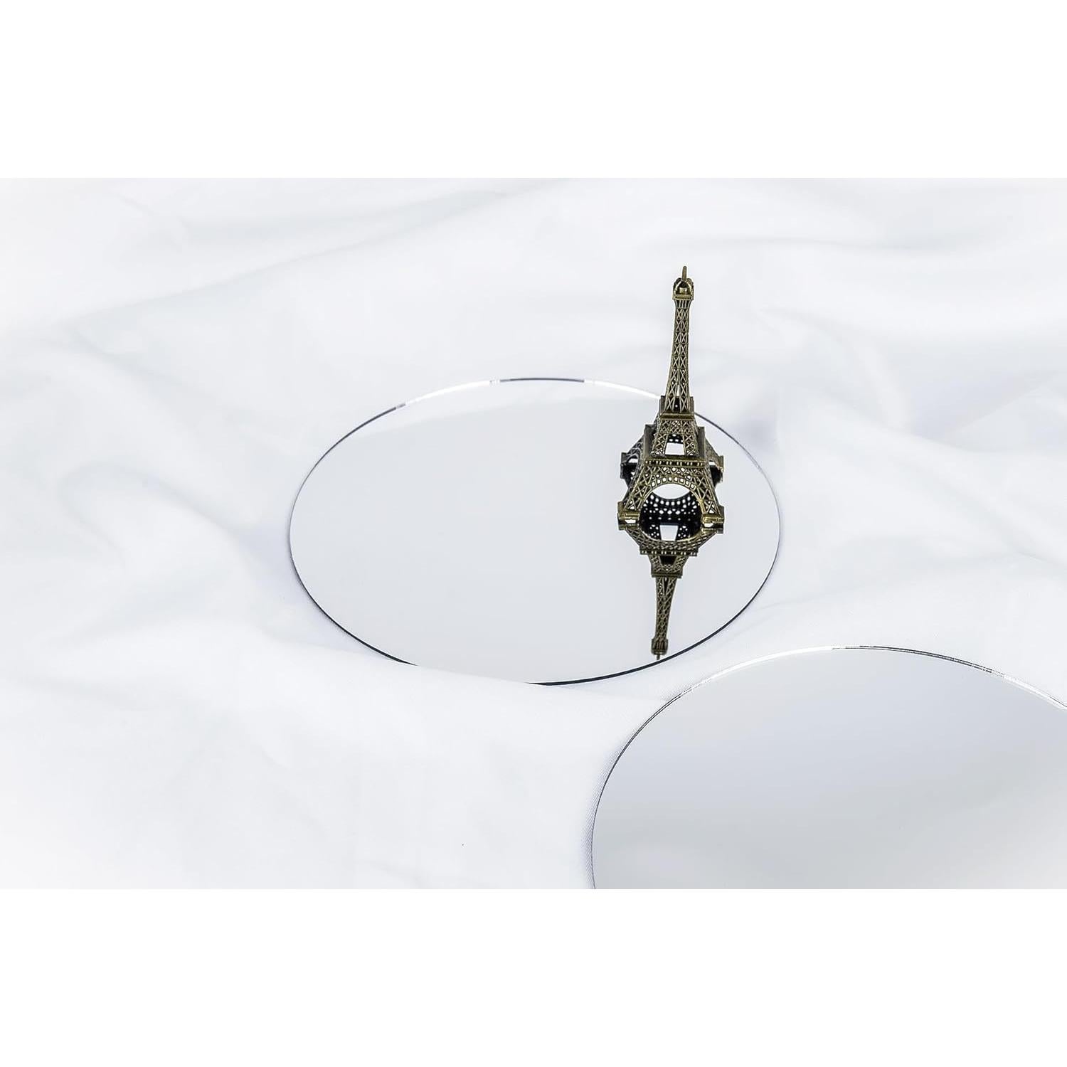 Juego de 12 Espejos Redondos GISELA D 20 cm para Mesa Boda