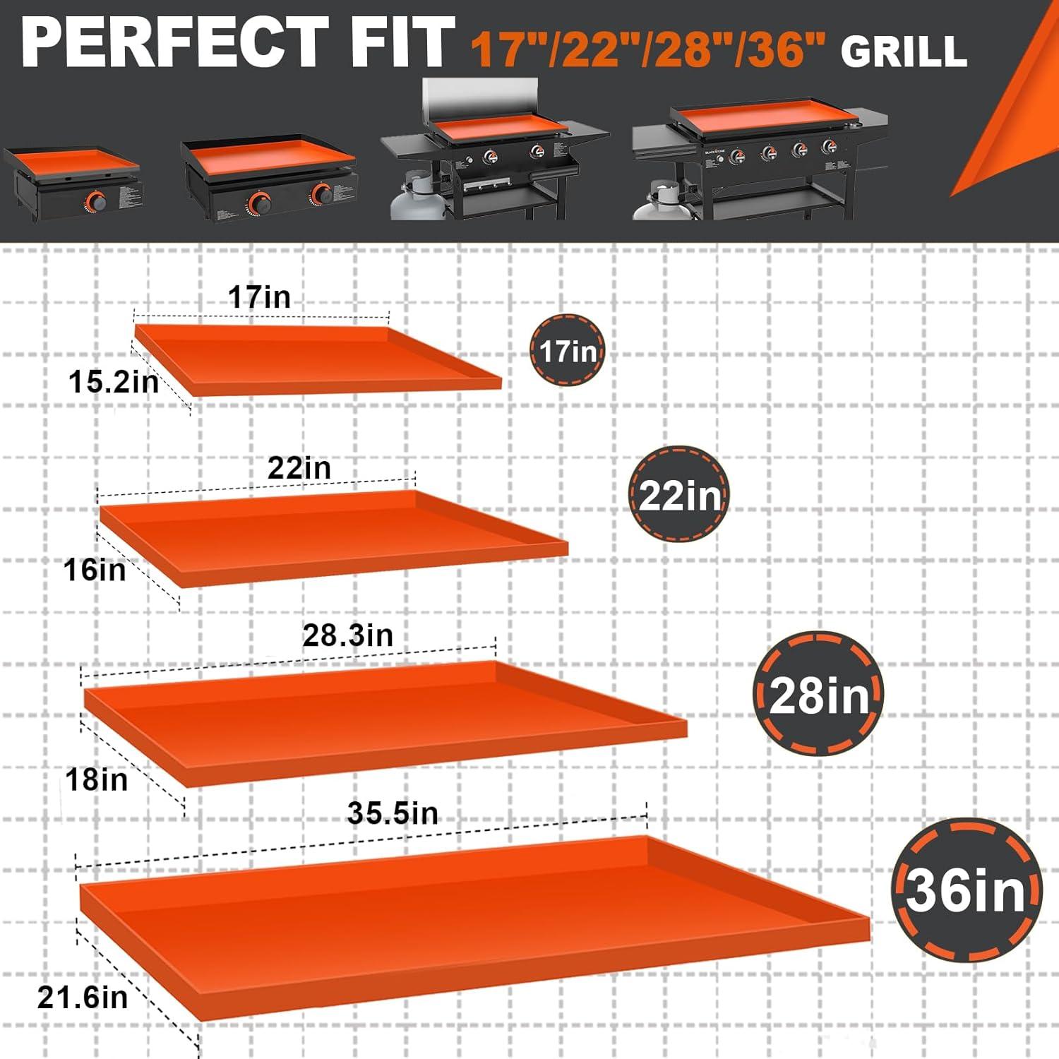 Cubierta de Silicona Ghislaine para Plancha 36" Naranja