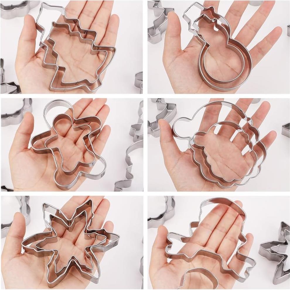 Cortadores de Galletas de Navidad MrCookie 12 Piezas Acero Inoxidable