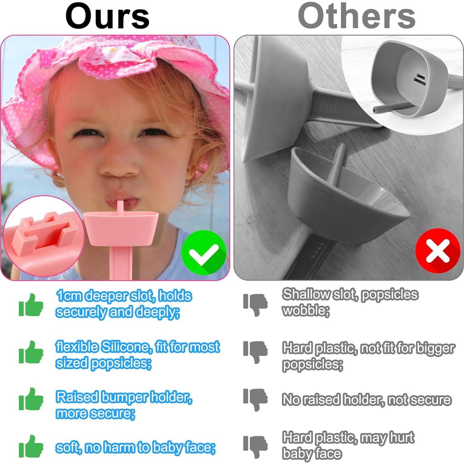 Soportes de Paletas de Silicona AIERSA 2 Piezas para Niños