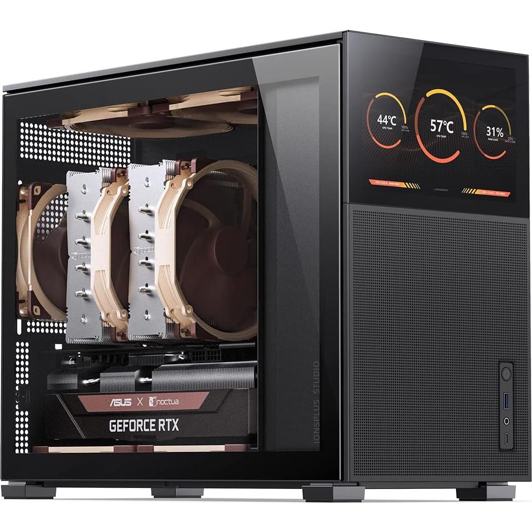 Caja de PC Jonsbo D31 MESH Negro Micro ATX con Pantalla