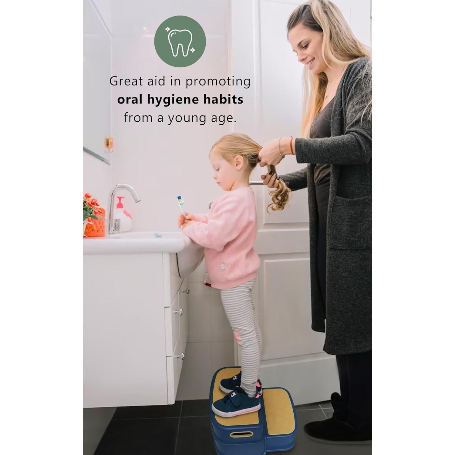 Escalera de 2 Pasos para Niños UNCLE WU Antideslizante Azul