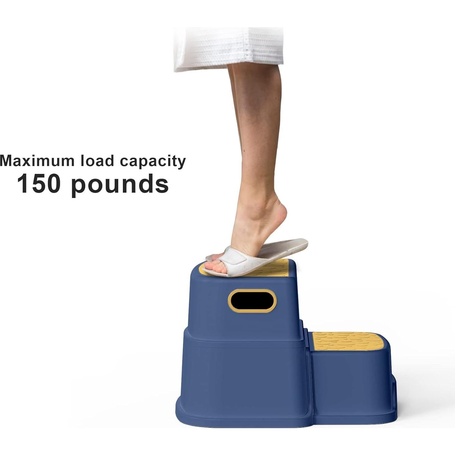 Escalera de 2 Pasos para Niños UNCLE WU Antideslizante Azul