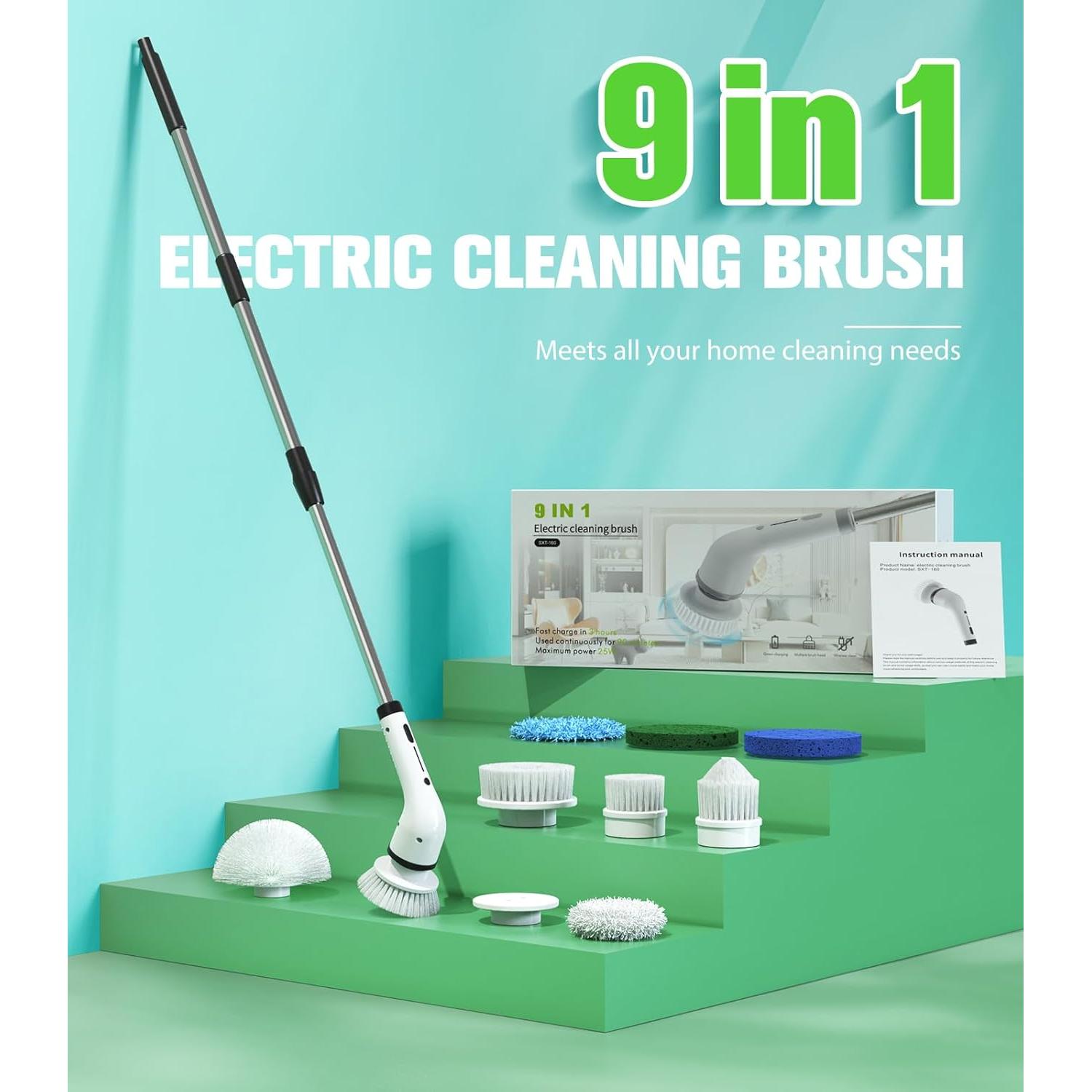 Cepillo Eléctrico Inalámbrico ShuxT SXT160 IPX5 9 Cabezas