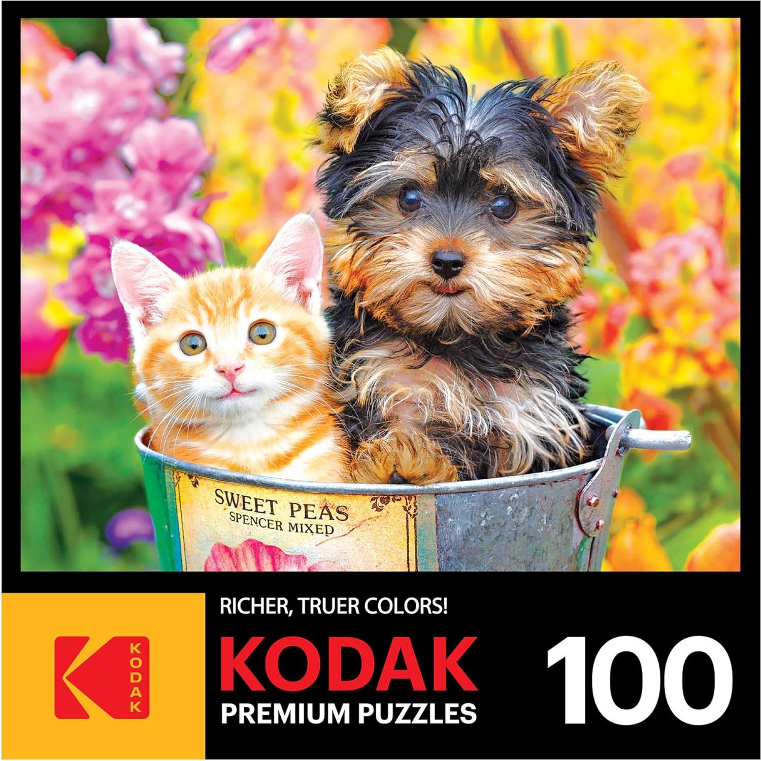 RoseArt - Kodak Premium - Bucket Buddies - 100 Piece Jigsaw Puzzle for Adults