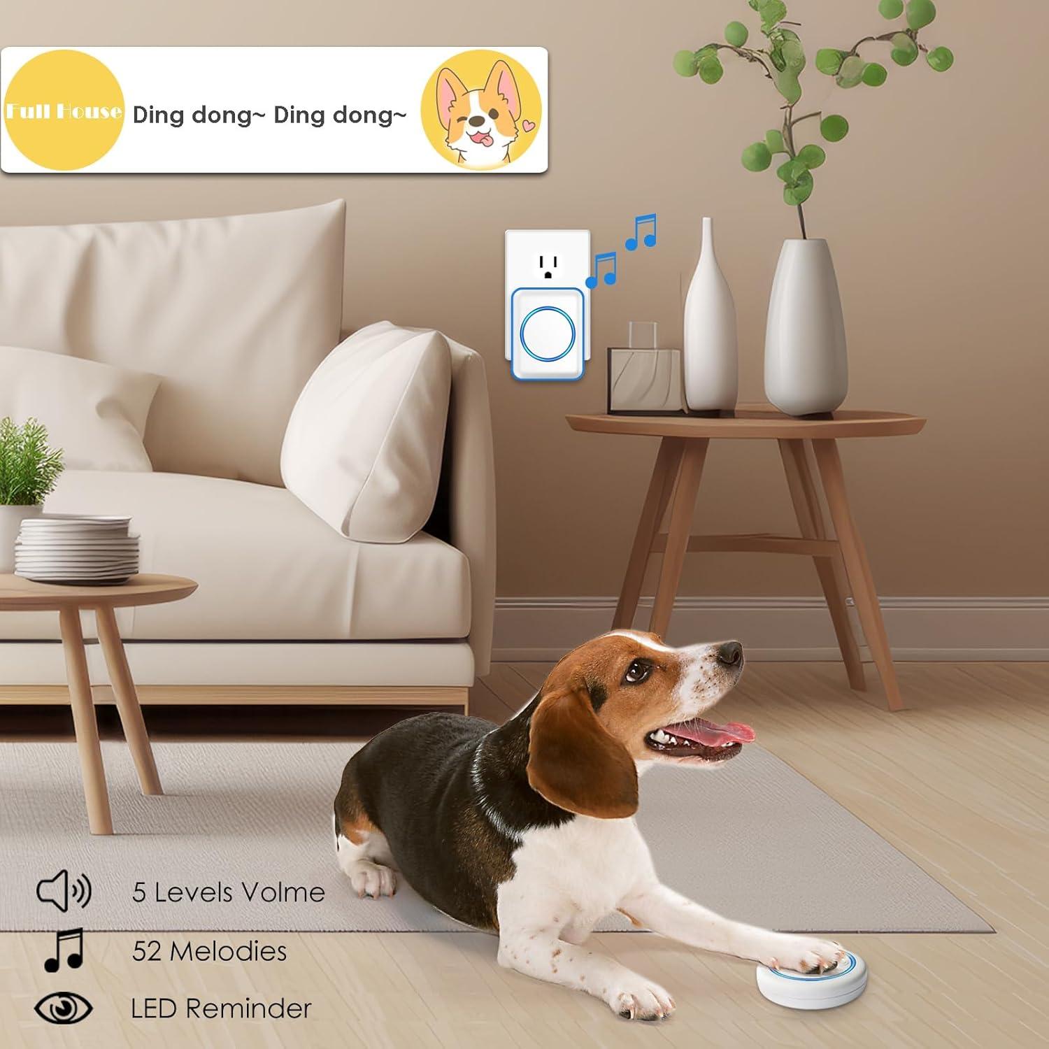 Timbre Inalámbrico para Perros 1 Plus One, 1000 pies