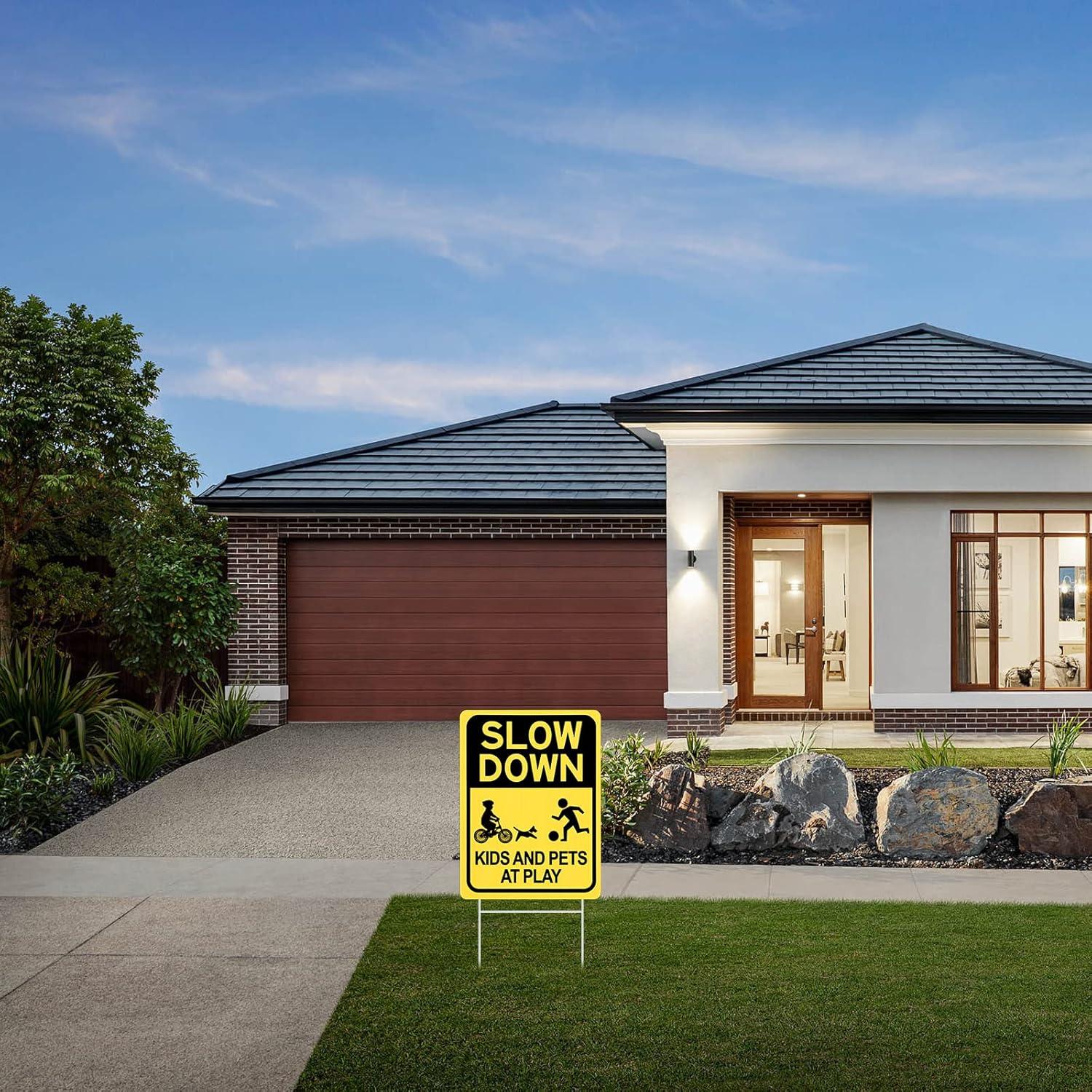 Señal de Reducir Velocidad HISVISION Niños y Mascotas 40x30cm