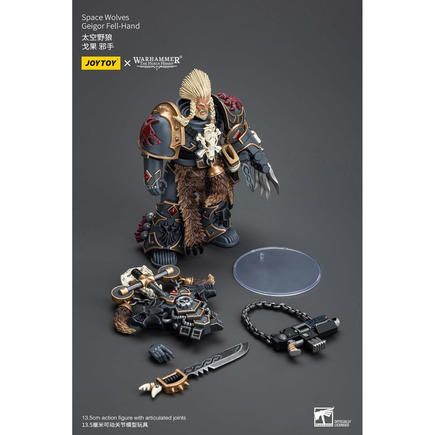 Figura de Acción JOYTOY Warhammer 1/18 Space Wolves Geigor